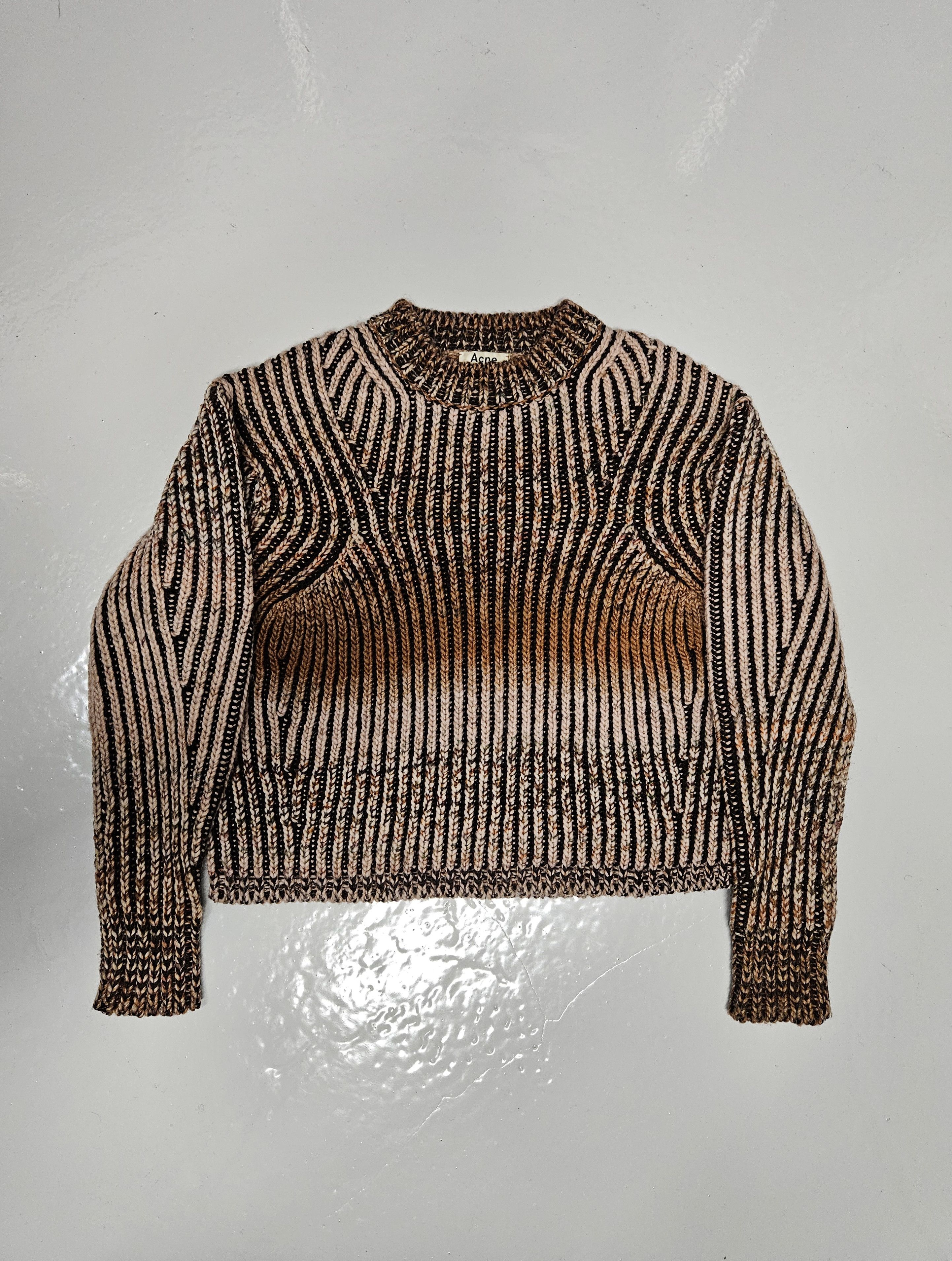 Acne Studios Acne studios cropped gradient striped knit fn-wn-knit000145 Size XXS / US 00 / IT 34 - 1 Thumbnail