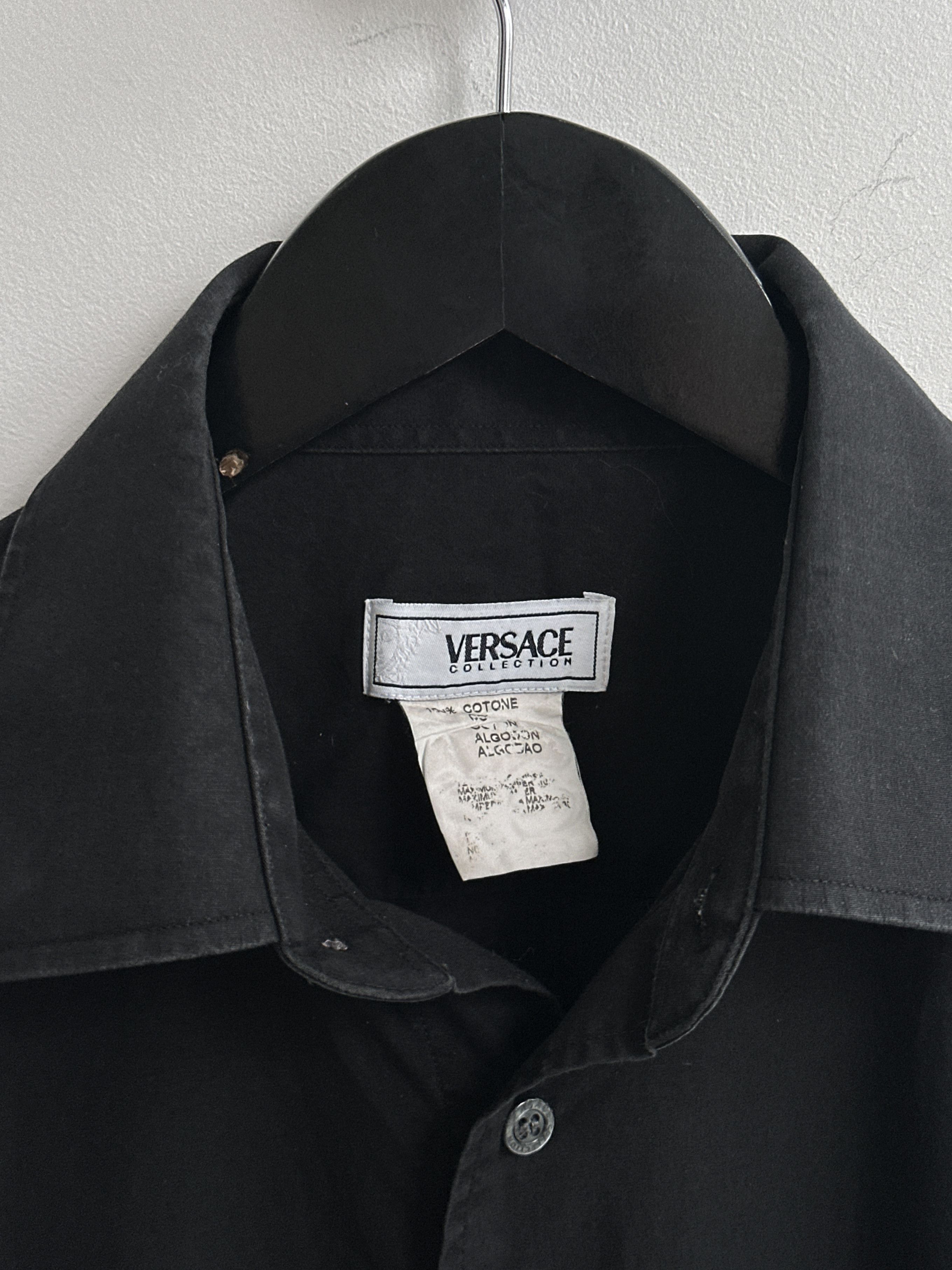 Versace Vintage Versace Collection Black Shirt Size US M / EU 48-50 / 2 - 7 Thumbnail