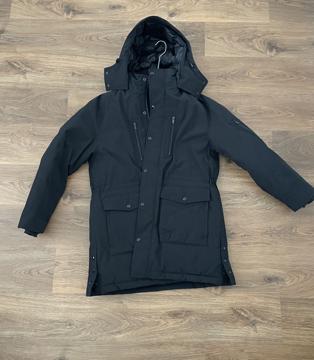 The Kooples Black Hooded Parka - The Kooples Size US M / EU 48-50 / 2 - 1 Thumbnail