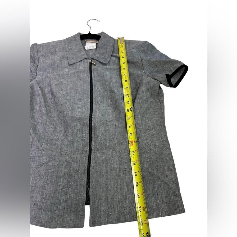 Forme D'Expression Expressions l Vintage Gray Short Sleeve Shirt Blazer Size 10 Size L / US 10 / IT 46 - 4 Thumbnail