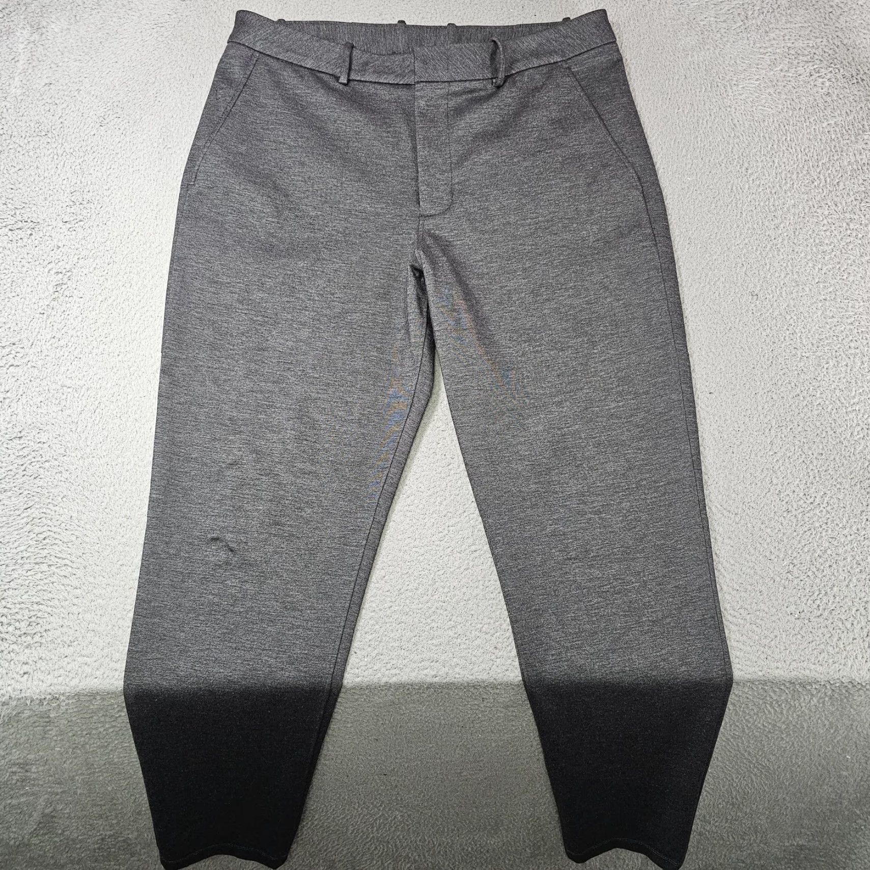 Vintage VINTAGE: No — Kit and Ace Dress Pants Mens 36x32 Gray Stretch Tapered Casual Chino Pants, Flat Front, Zip Closure, Pockets, 90s? Size US 36 / EU 52 - 2 Thumbnail