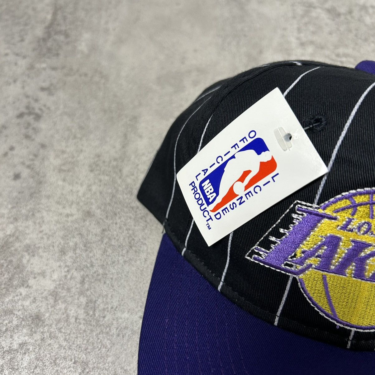 NBA 90s Los Angeles Lakers SNAPBACK HAT PINSTRIPE SIZE FREE Size ONE SIZE - 3 Thumbnail
