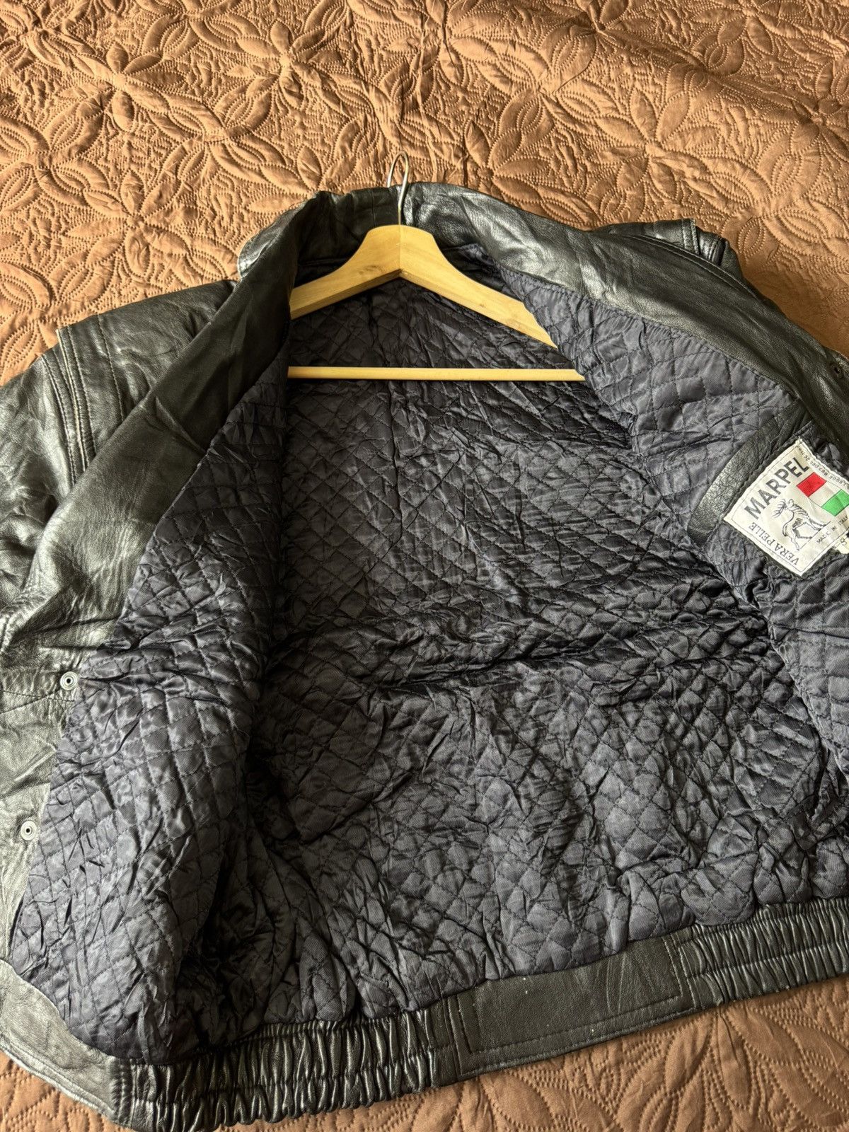 If Six Was Nine Vintage 90s MARPEL LEATHER DOUBLE COLLAR JACKET MOTORCYCLE Size US M / EU 48-50 / 2 - 15 Thumbnail