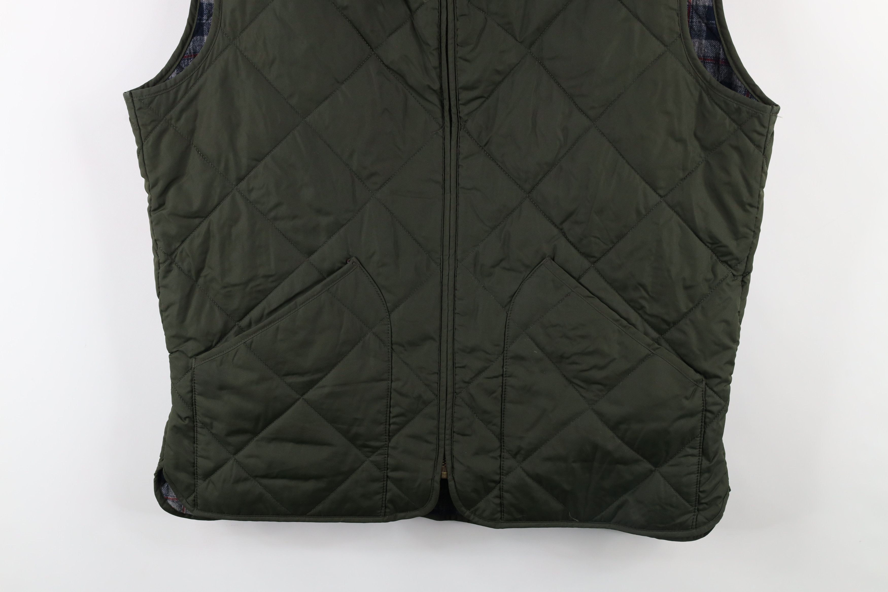 J.Crew × Vintage Vintage Y2K J Crew Lined Quilted Full Zip Vest Jacket Green Size US M / EU 48-50 / 2 - 3 Thumbnail