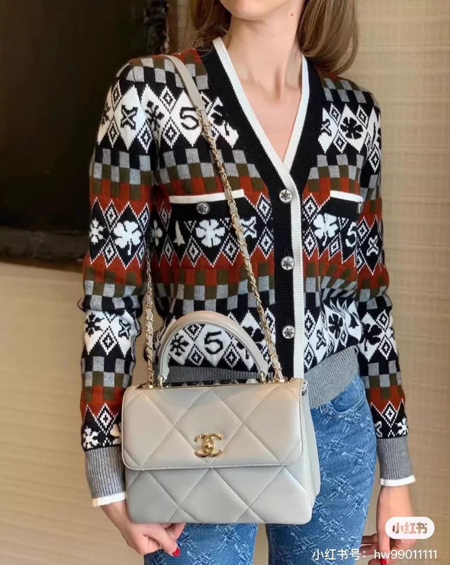Chanel Chanel Geo Colorblocked Snowflake Button Cardi 44 Size L / US 10 / IT 46 - 7 Thumbnail