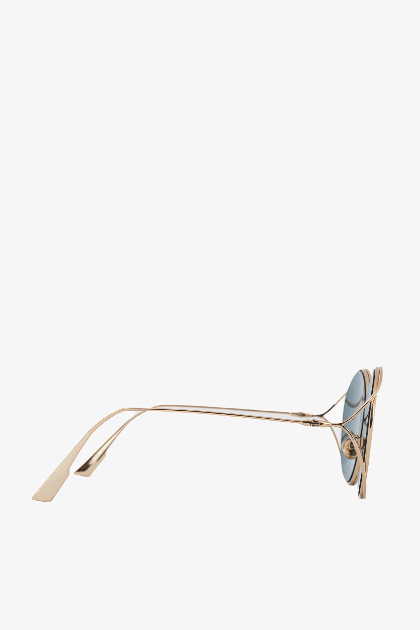 Dior Christian Dior DiorStellaire2 Gold-Tone Butterfly Sunglasses Size ONE SIZE - 4 Thumbnail