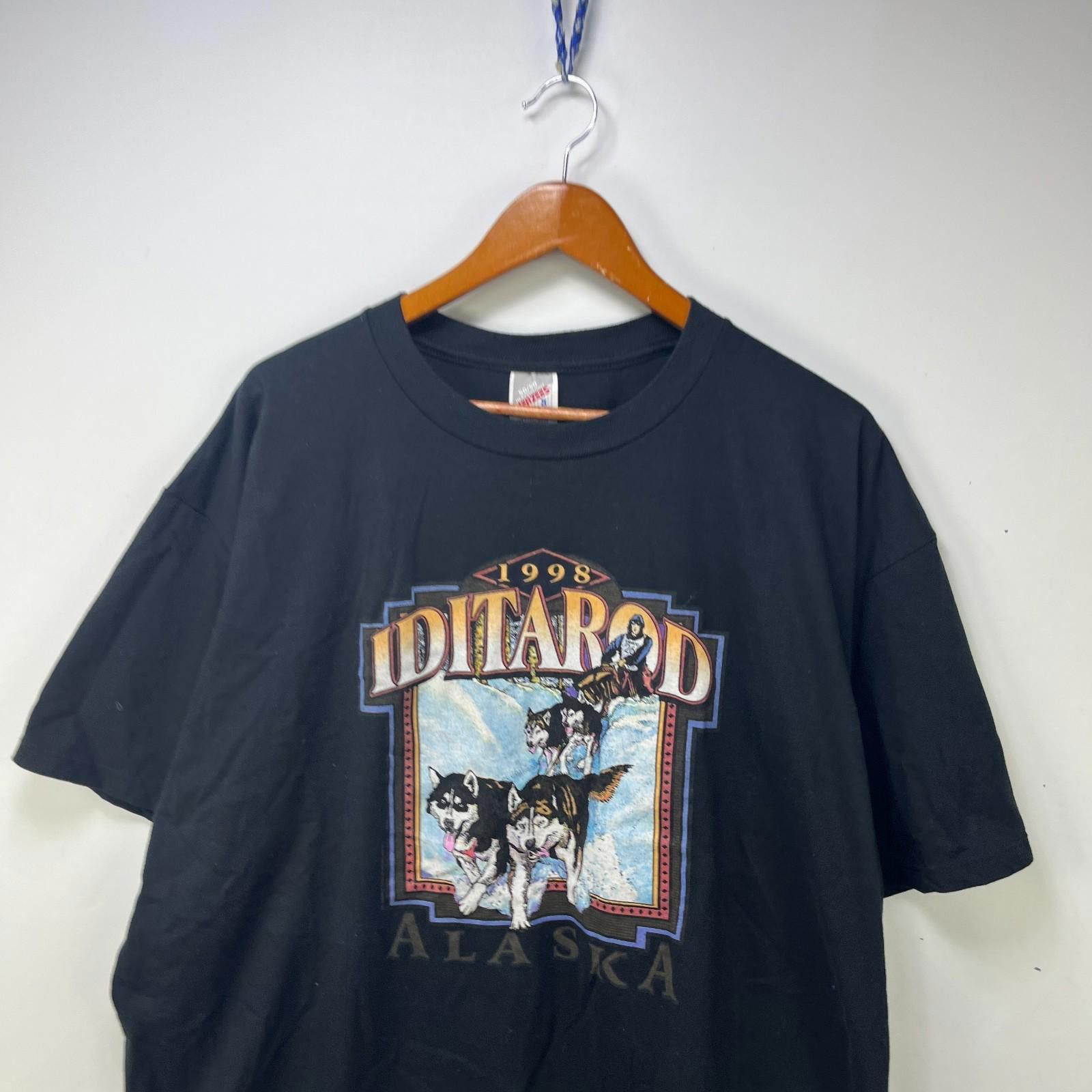 Jerzees Vintage 90s Alaska Nature Husky Sled T-Shirt 2XL Size US XXL / EU 58 / 5 - 2 Thumbnail