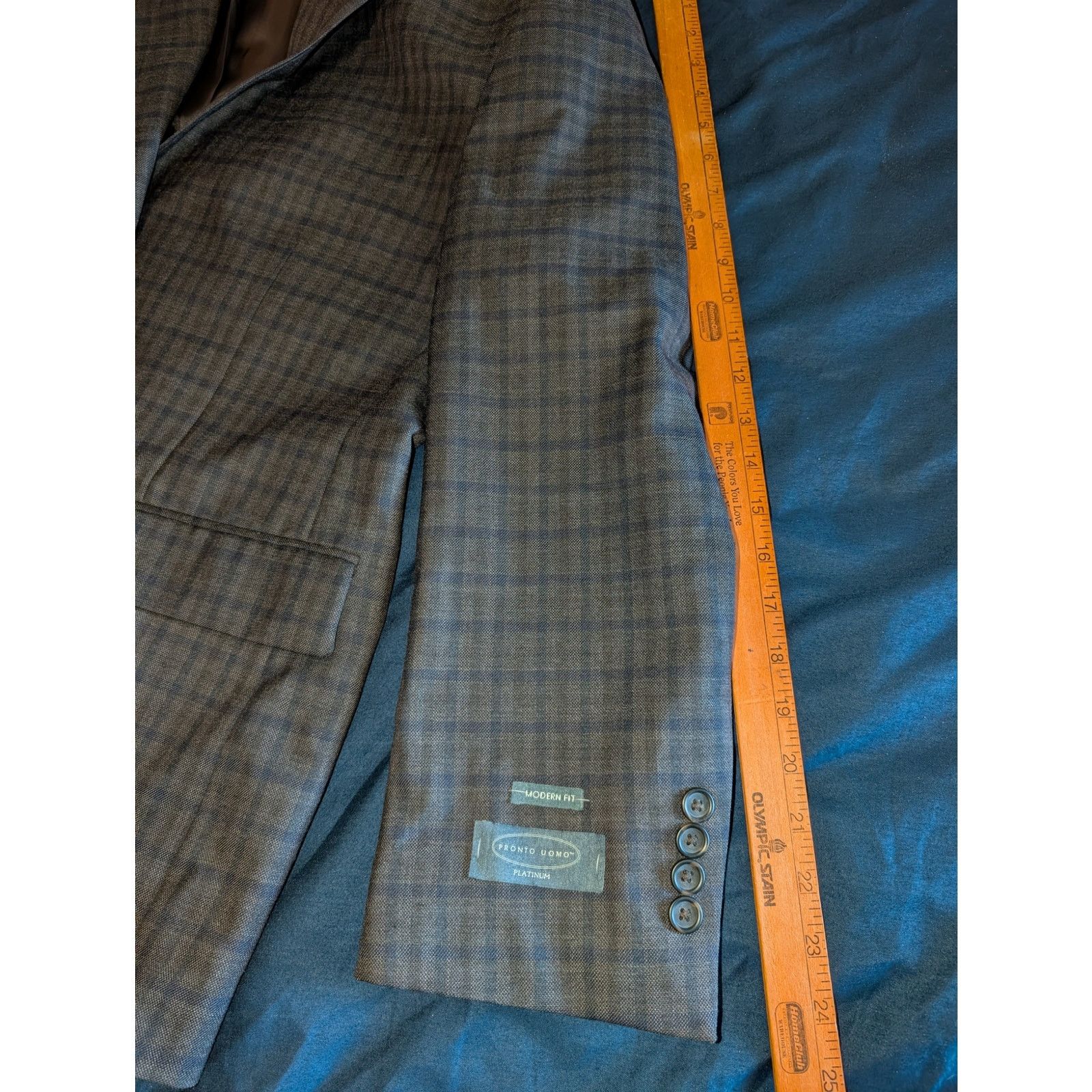 Pronto Uomo Pronto Uomo Platinum Modern Fit Blazer Jacket 42S 2 Button Size 42S - 10 Thumbnail
