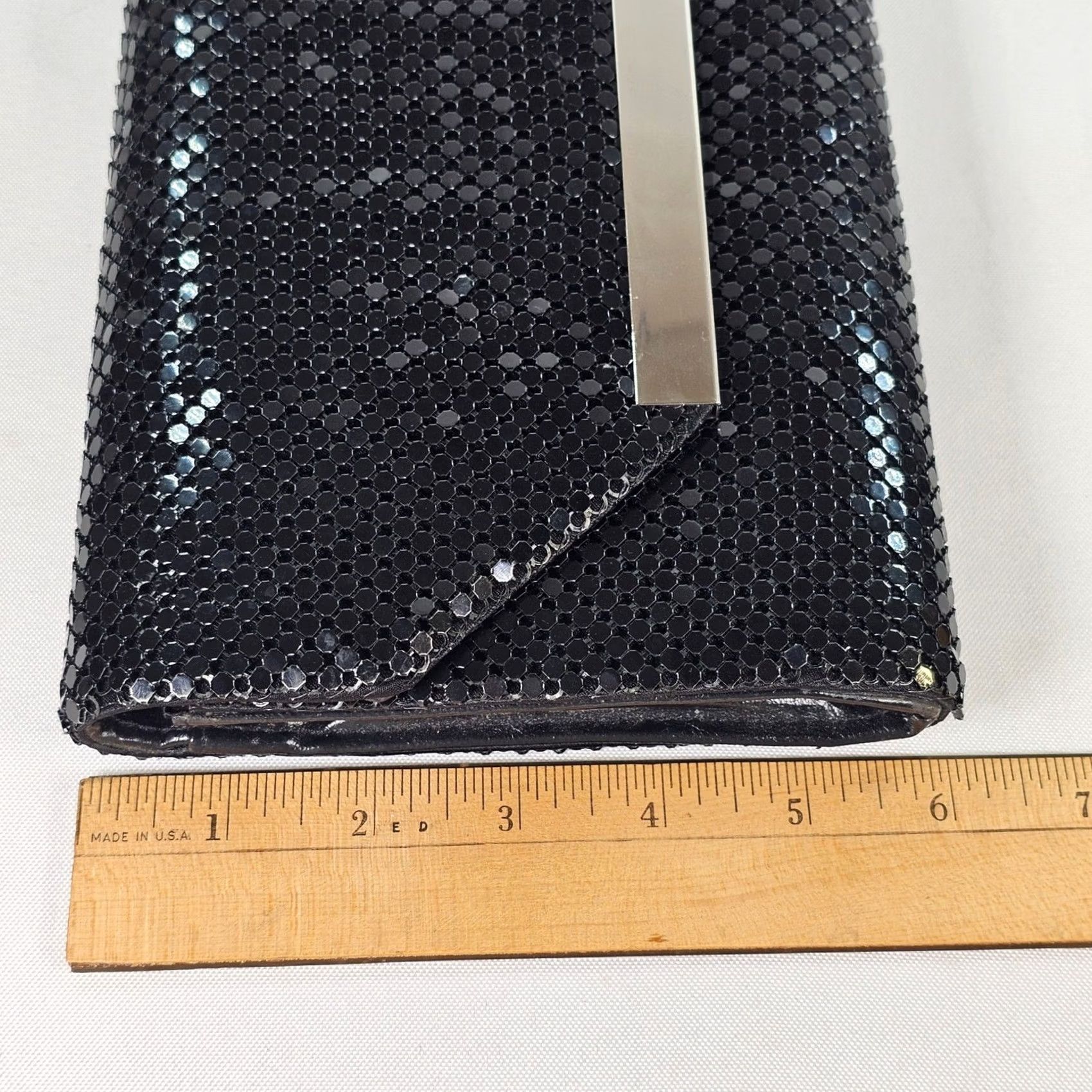 Aldo Aldo Black Mesh Evening Clutch Bag with Chain Strap Silver Accent - Small, Silver Hardware, 9in Wide, 6in High, Formal Party Wedding, Women, Clutch Size ONE SIZE - 3 Thumbnail