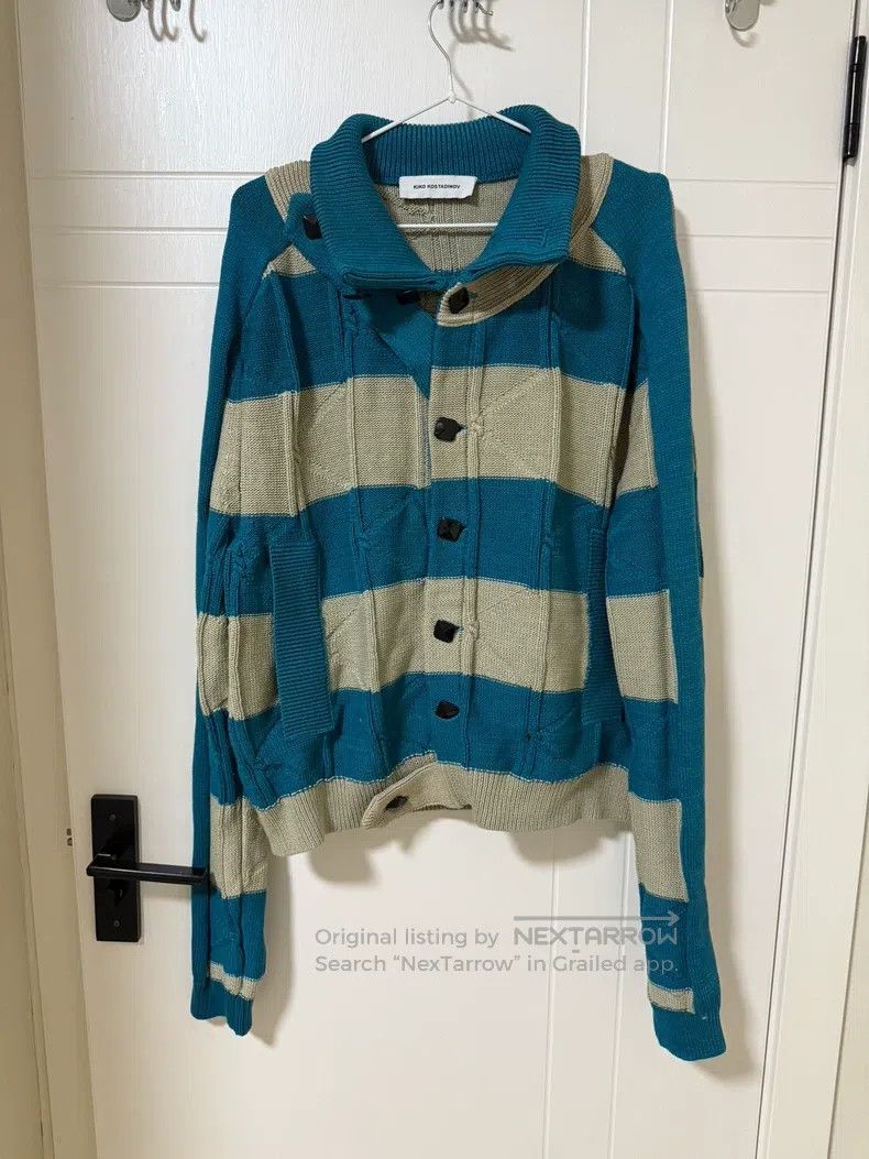 Kiko Kostadinov Kiko Kostadinov AW22 Iblish Cardigan White/Blue