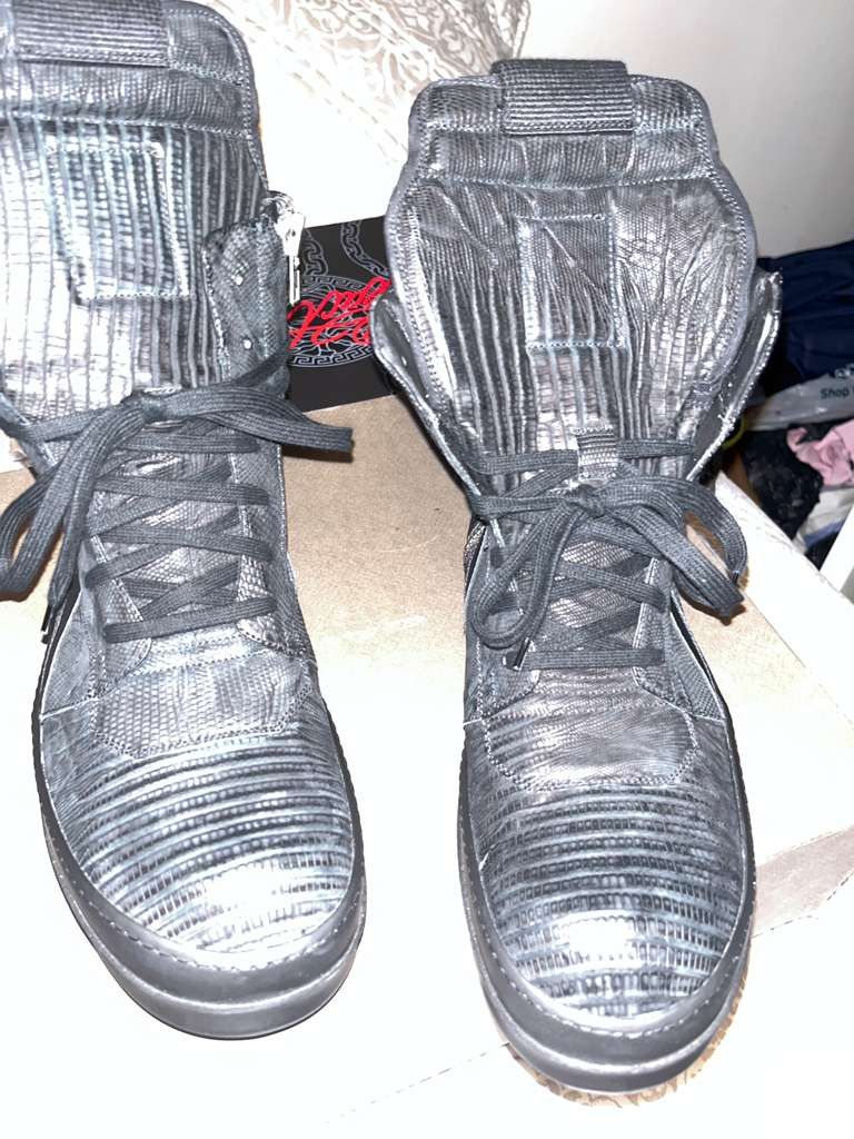Rick Owens CC30 Iguana Geobasket Sneakers in Black Size US 11 / EU 44 - 8 Thumbnail