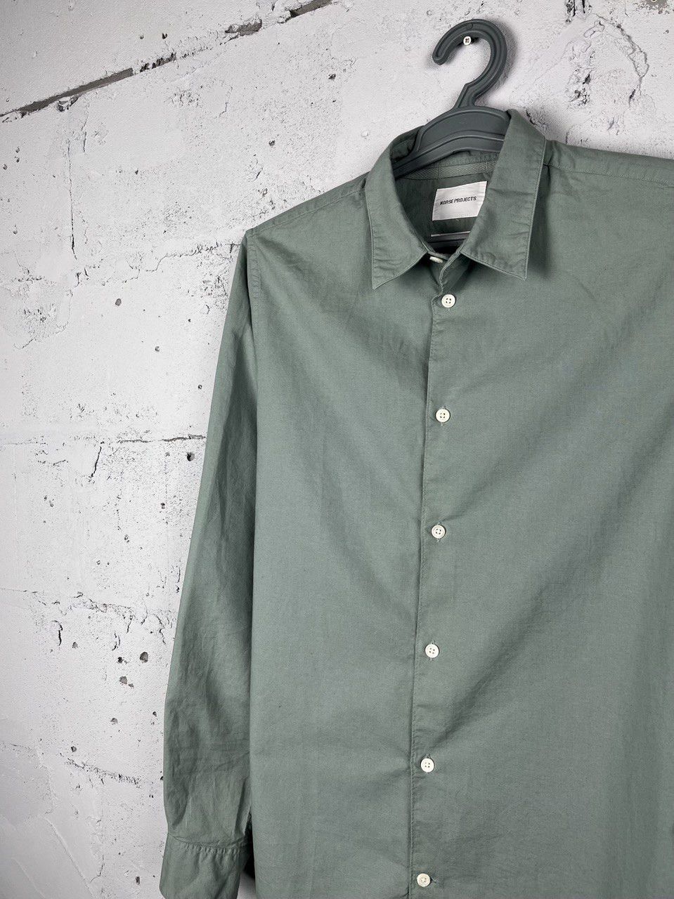 Norse Projects Norce Project Linen Mint Casual Long Sleeve Shirts Size US M / EU 48-50 / 2 - 2 Thumbnail