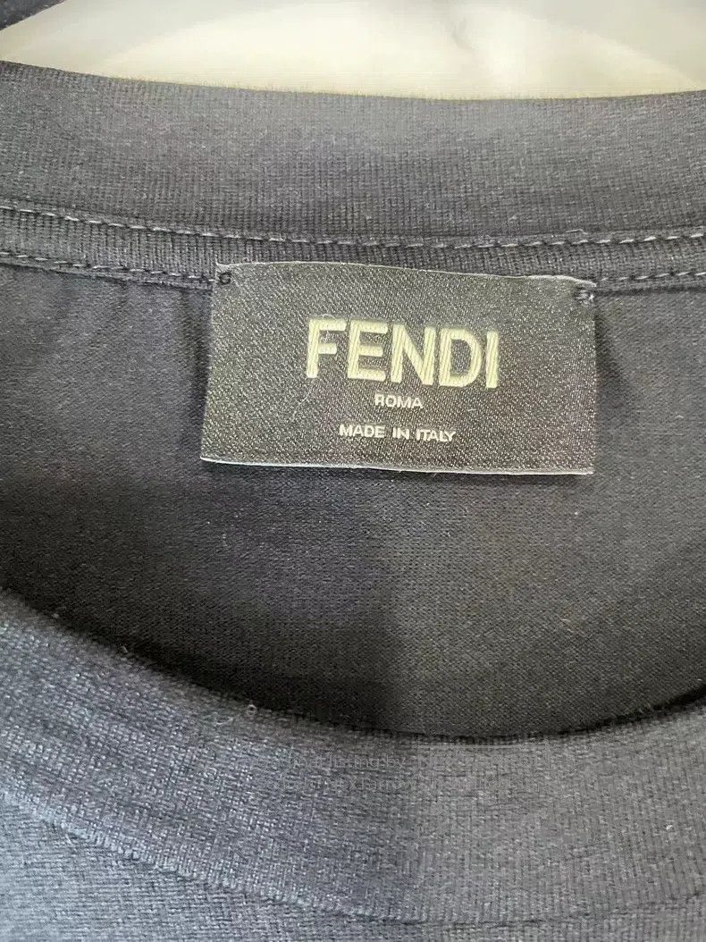 Fendi Fendi Men's Black Short Sleeve T-Shirt Size US L / EU 52-54 / 3 - 3 Thumbnail