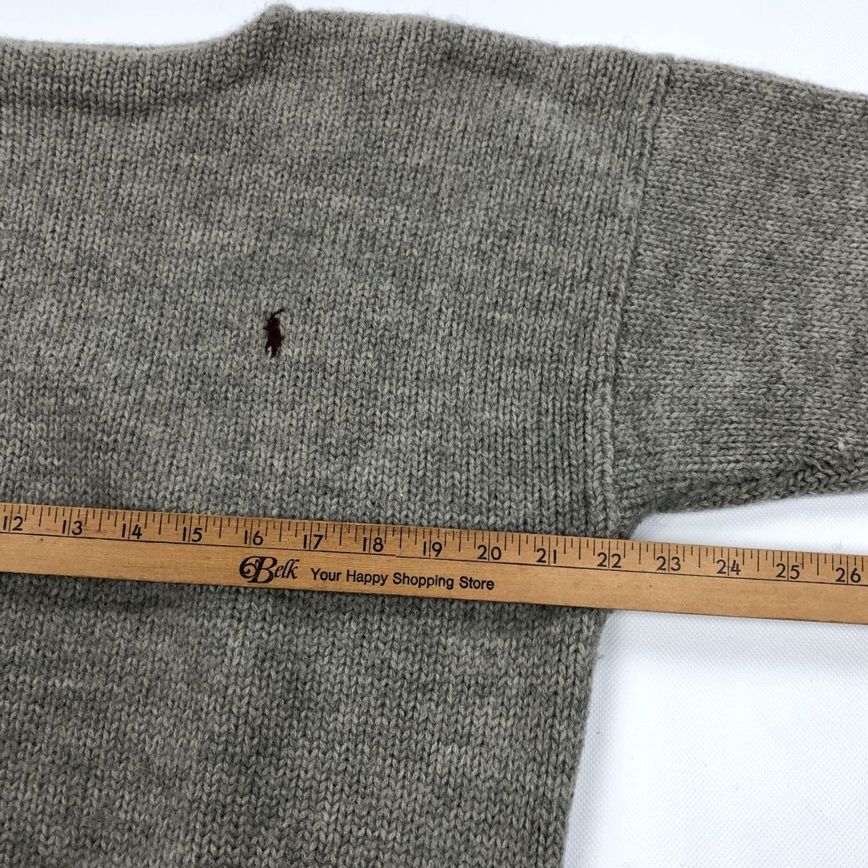 Polo Ralph Lauren Polo Ralph Lauren Sweater Knit 100 Wool Crew Neck L Gray Vintage 80s Size US L / EU 52-54 / 3 - 5 Thumbnail