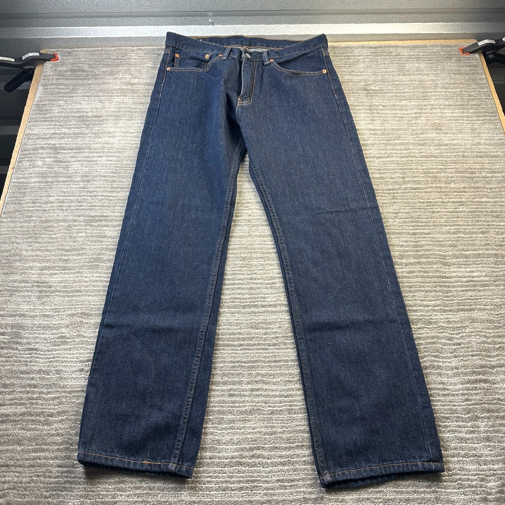 Levi's Levis 505 Jeans Mens 34x32 Blue Denim Pants Straight Casual Work Wear Size US 34 / EU 50 - 2 Thumbnail