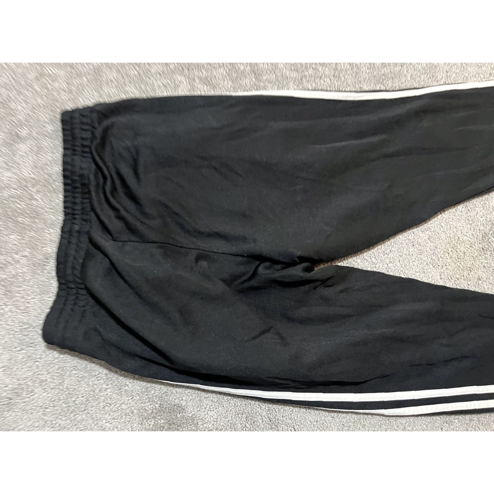 Adidas Adidas Black Cuffed Tracksuit Bottoms Men's Activewear US Small Football Gym Size 36R - 4 Thumbnail