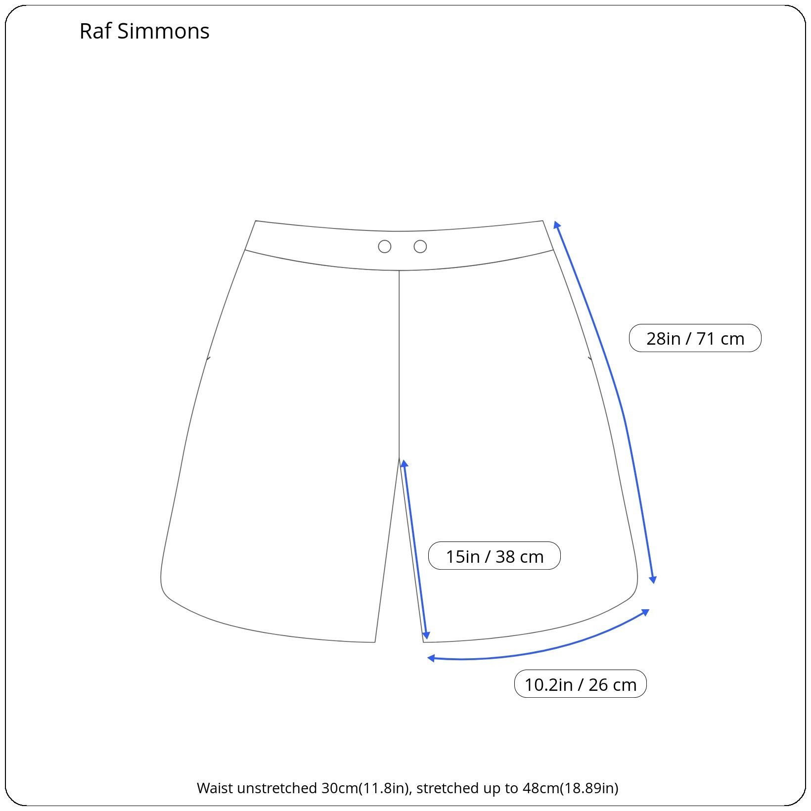 Raf Simons ⚡️QUICK SALE⚡️2018 Raf Simons Blue Elastic Shorts Size US 32 / EU 48 - 7 Thumbnail
