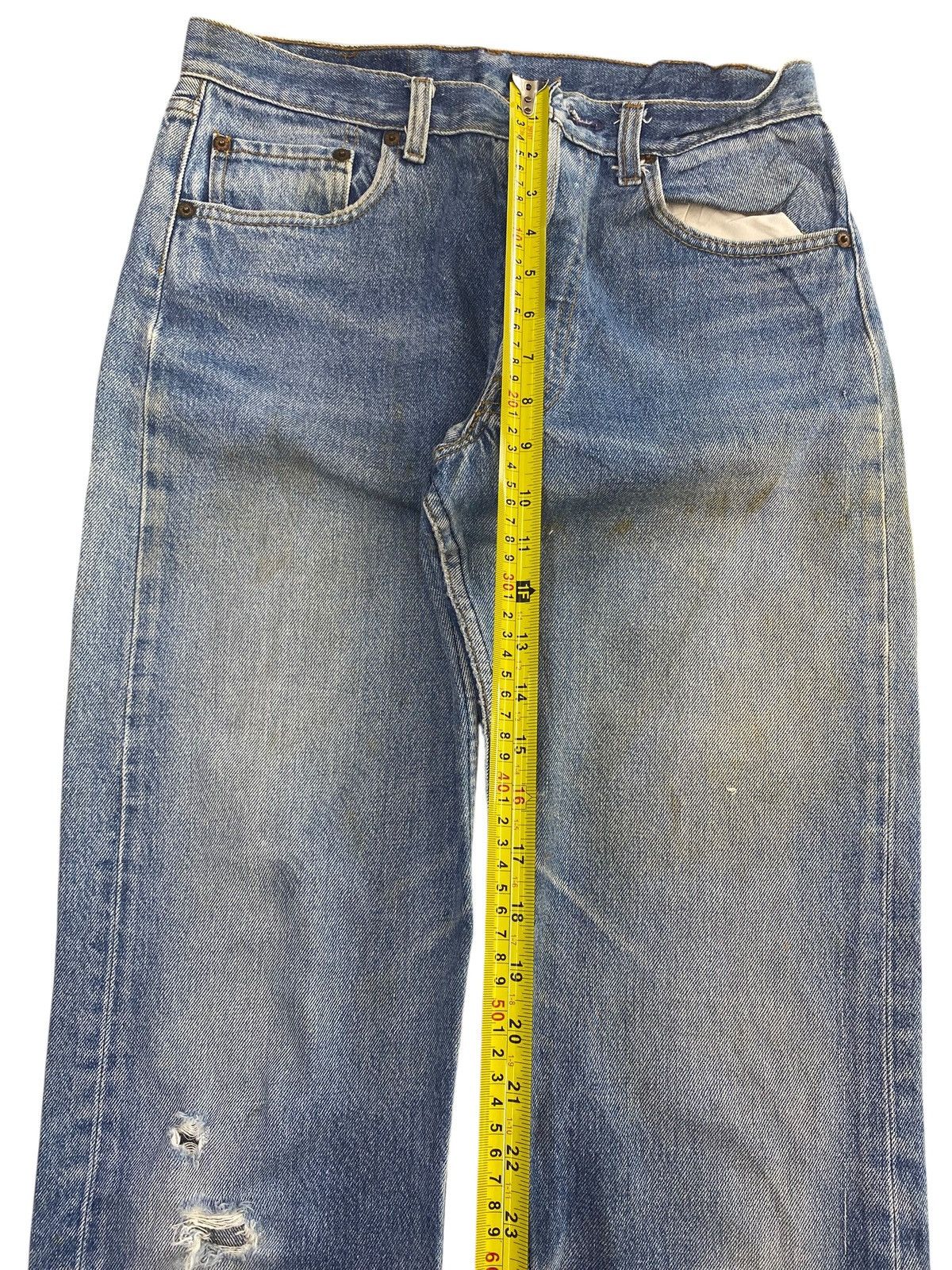 Levi's Levi’s 501 Blue Acid Faded Wash Style Ripped Jeans Size US 30 / EU 46 - 6 Thumbnail