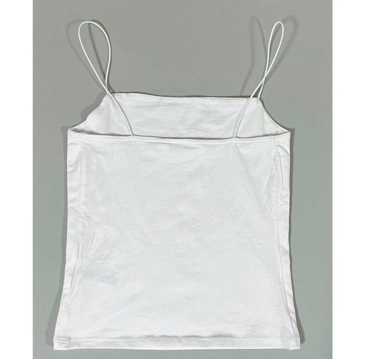 Vintage White Solid Square-Neck Cami Camisole Tank Top Shirt XS 🤍 Size XS / US 0-2 / IT 36-38 - 4 Thumbnail