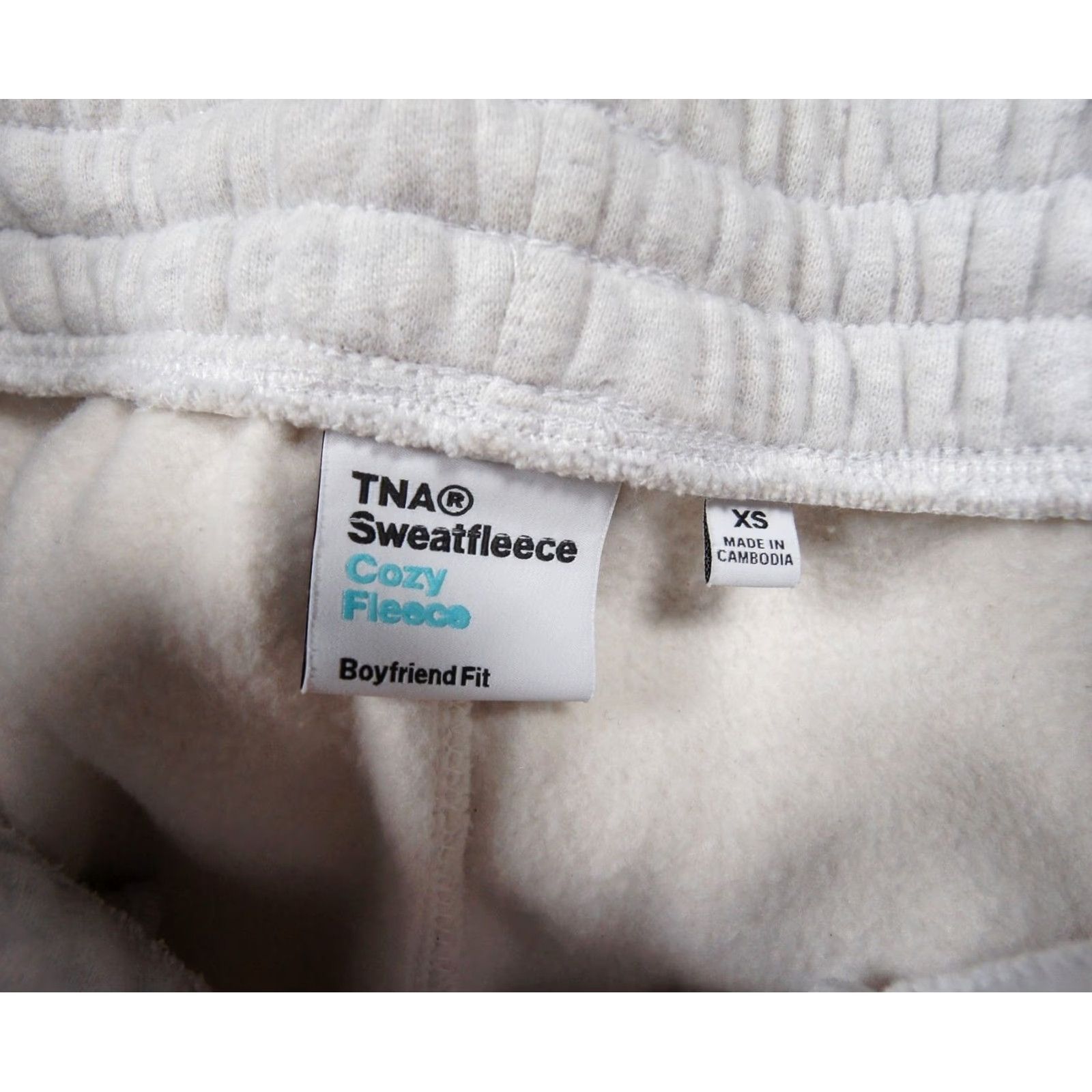TNA TNA Sweatpants Womens XS Gray Cozy Fleece Boyfriend Fit Jogger Lounge Pants Size 26" / US 2 / IT 38 - 6 Thumbnail