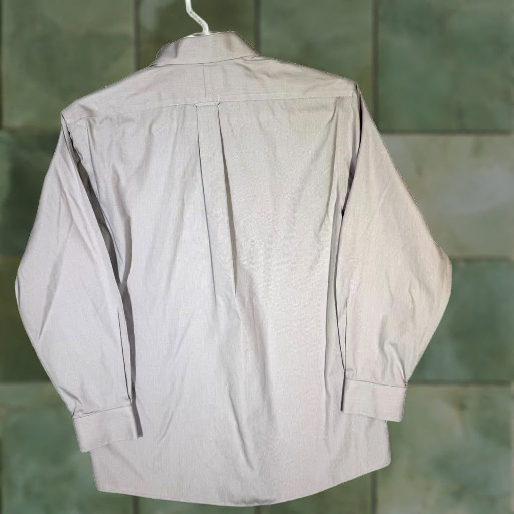 Vintage Gold Label Dress Shirt Mens 16 / 33 Gray 100% Cotton Button Front Long Sleeve Business Office Formal Shirt Size 42R - 1 Thumbnail