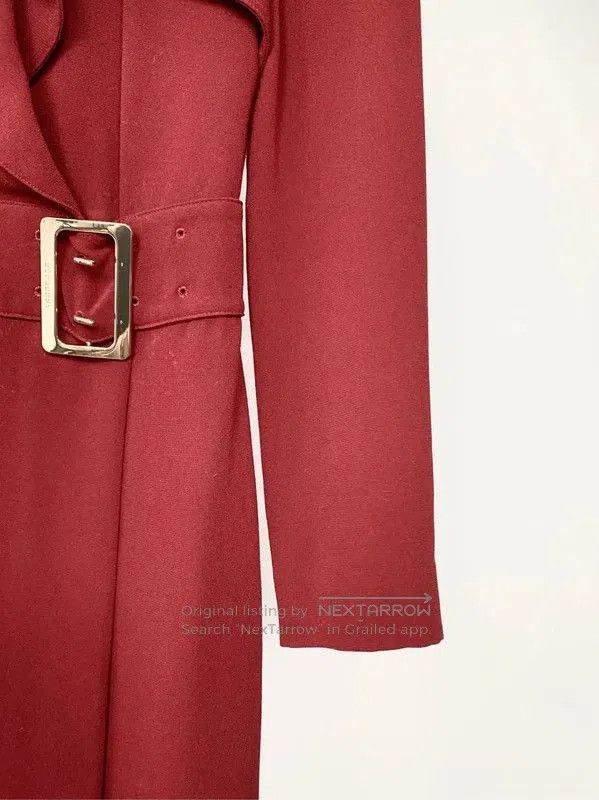 Burberry Burberry Wine Red Long Coat for Women. Size S / US 4 / IT 40 - 2 Thumbnail