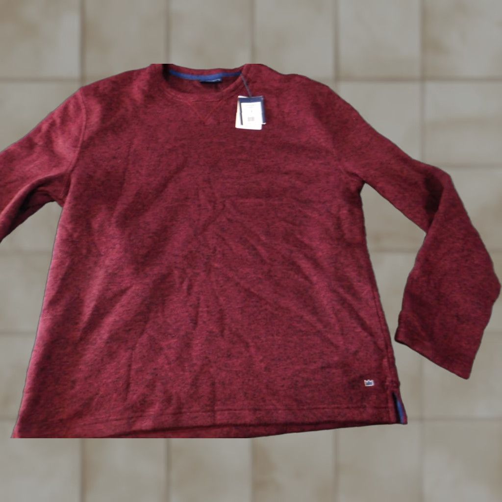 Vintage Crown & Ivy Mens Sweater Crew Neck Pullover Knit Red Long Sleeve Logo Solid Tight-Knit Regular M Winter Classic Size US M / EU 48-50 / 2 - 1 Thumbnail