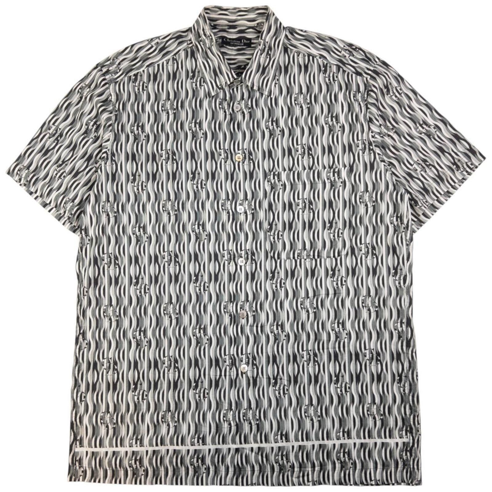Dior Vintage Dior Monsieur Monogram Short Sleeve Button Shirt L Size US L / EU 52-54 / 3 - 1 Thumbnail