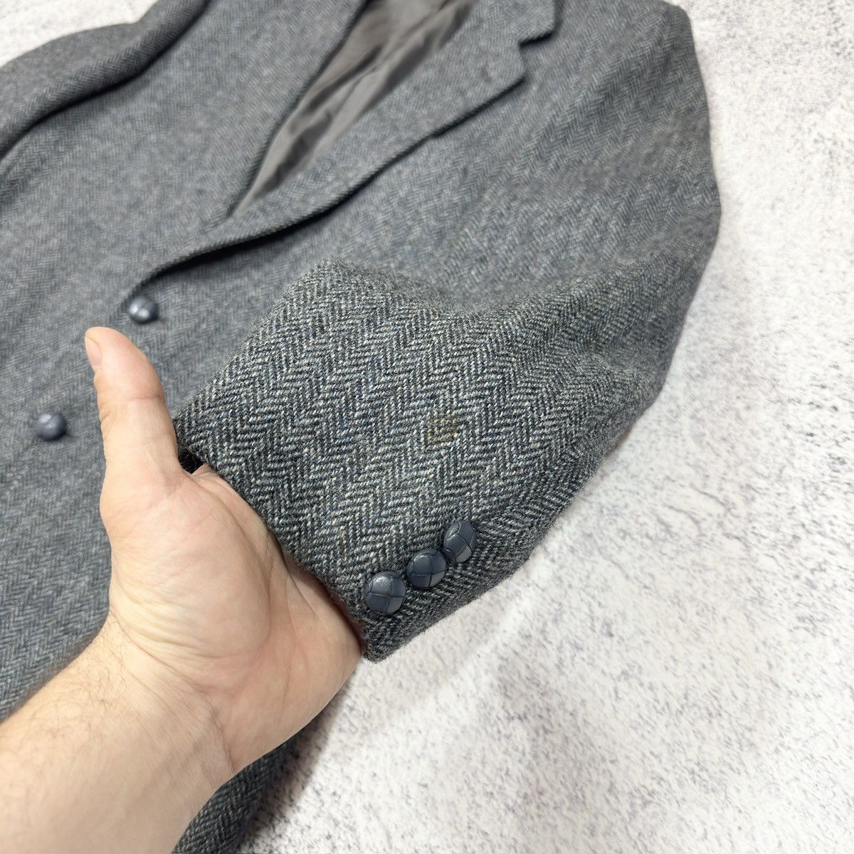Designer × Vintage Vintage Dunn&Co Pure New Wool Tweed Blazer 50 size M Size 40R - 7 Thumbnail