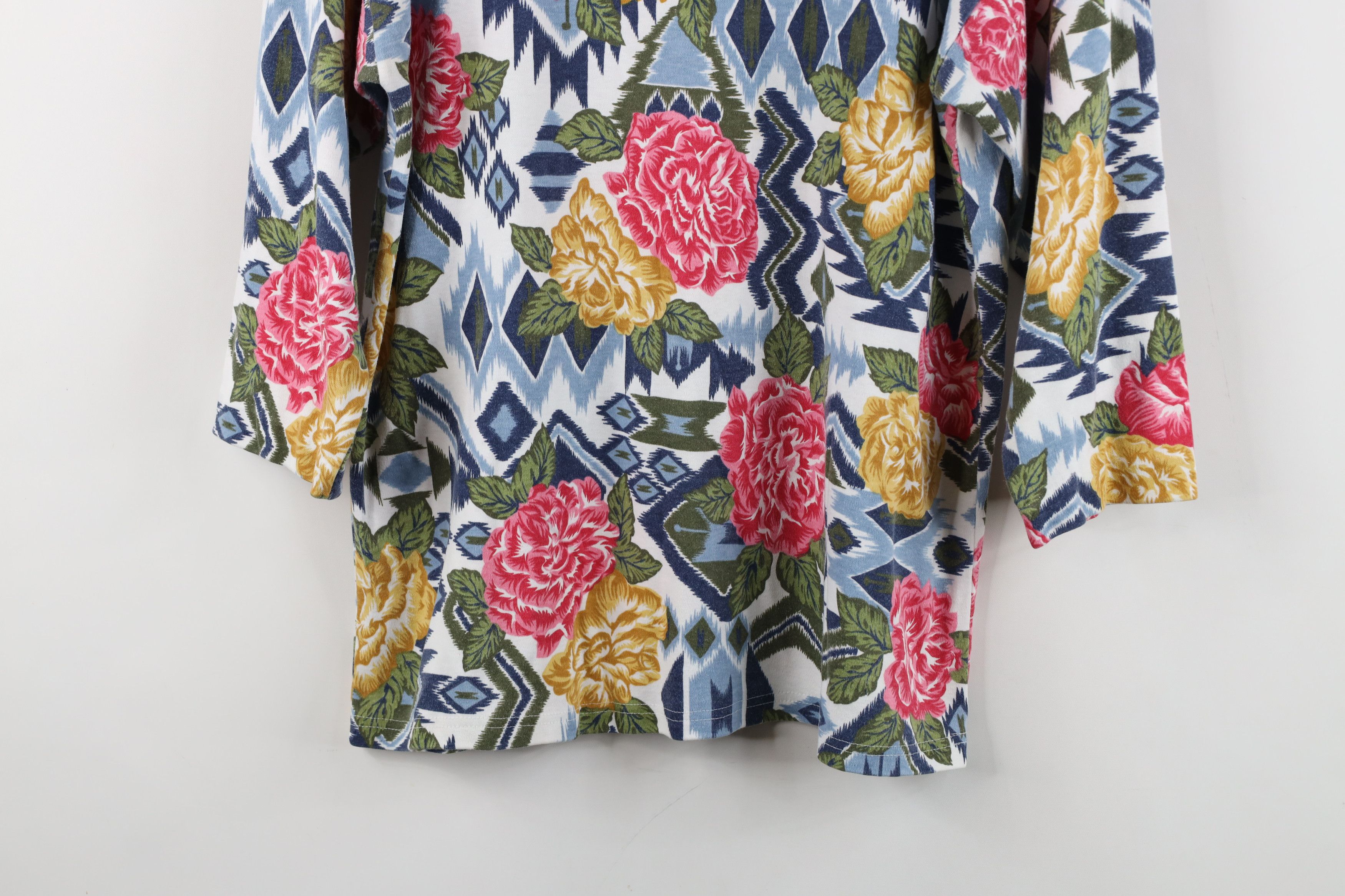 Vintage Vintage 90s Streetwear Print 3/4 Sleeve Raglan T-Shirt USA Size L / US 10 / IT 46 - 3 Thumbnail