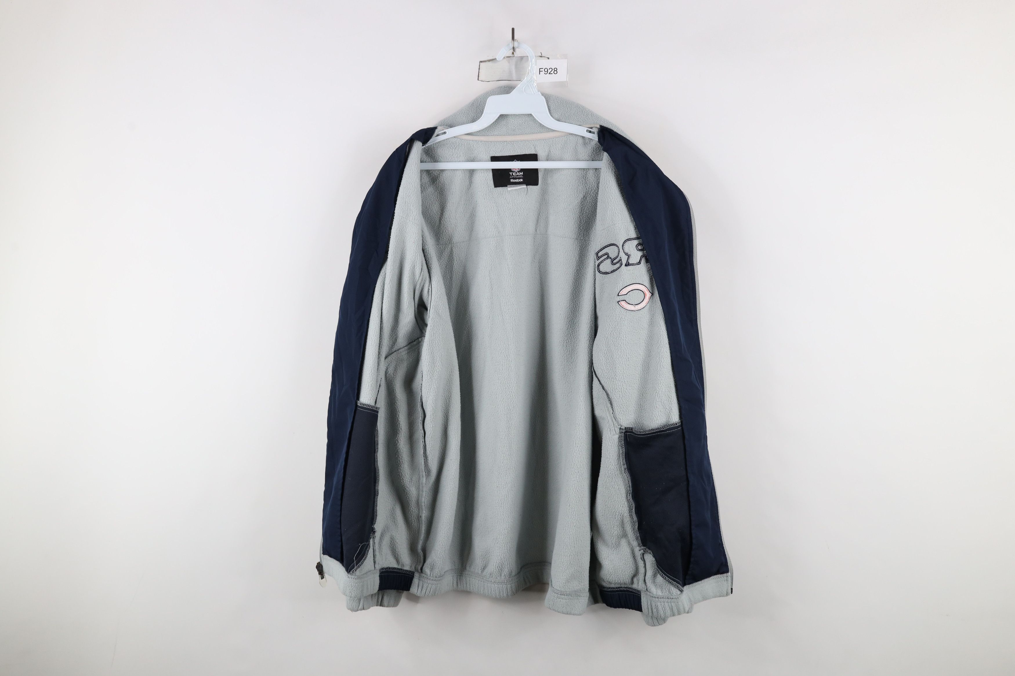 Reebok × Vintage Vintage Reebok Chicago Bears Football Fleece Jacket Gray Size US M / EU 48-50 / 2 - 9 Thumbnail