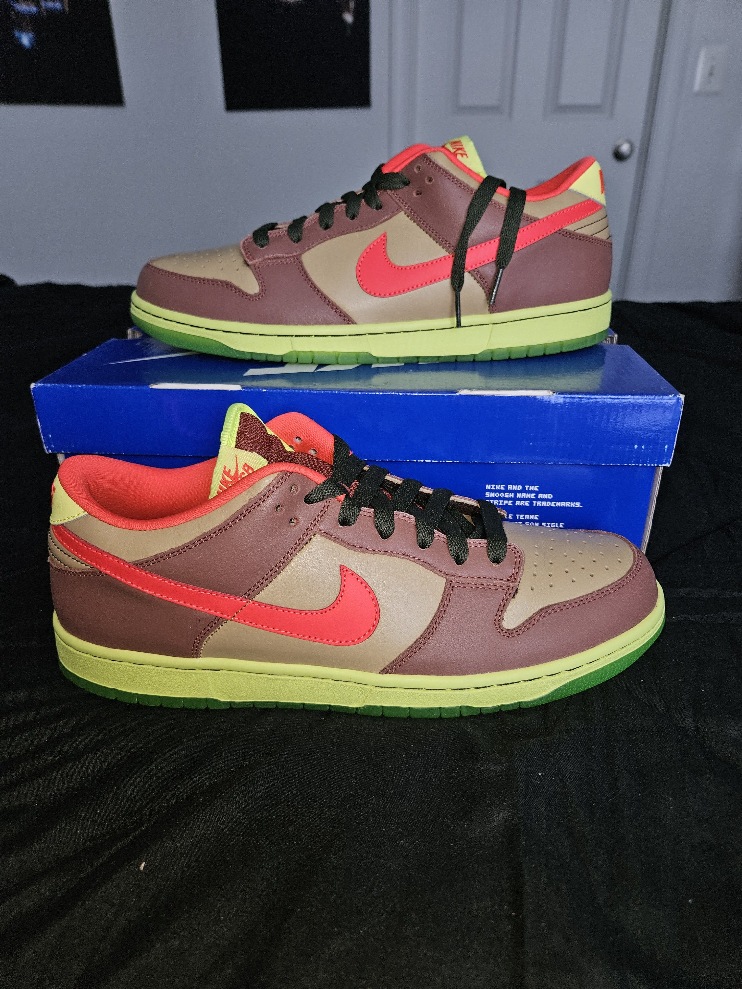 image of Nike Sb Dunk Top Ramen Shoes in Orange, Men's (Size 10)