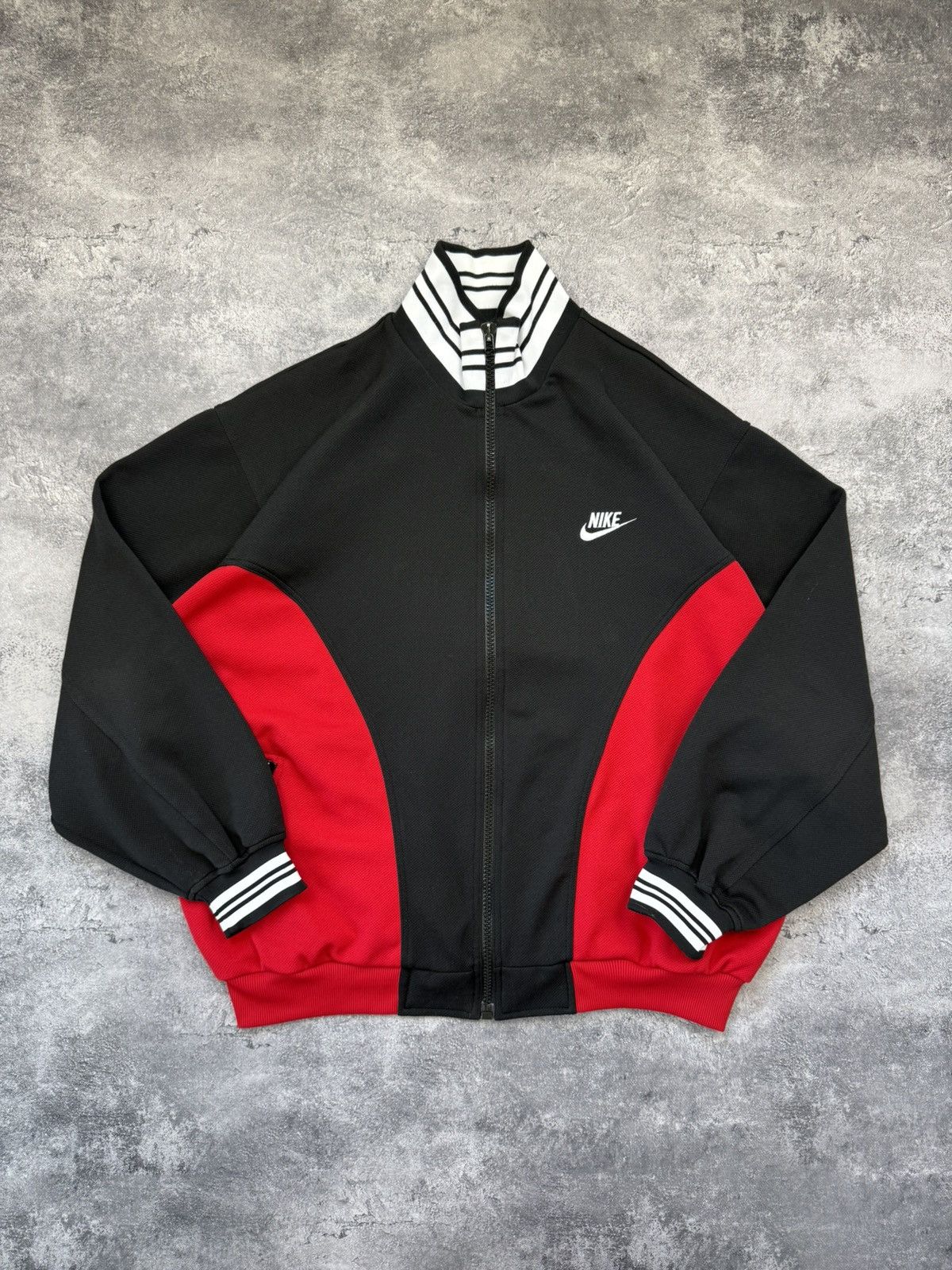 Nike Vintage 90s Nike Track Top Jacket Retro Swoosh Y2K Drill Size US XL / EU 56 / 4 - 9 Thumbnail