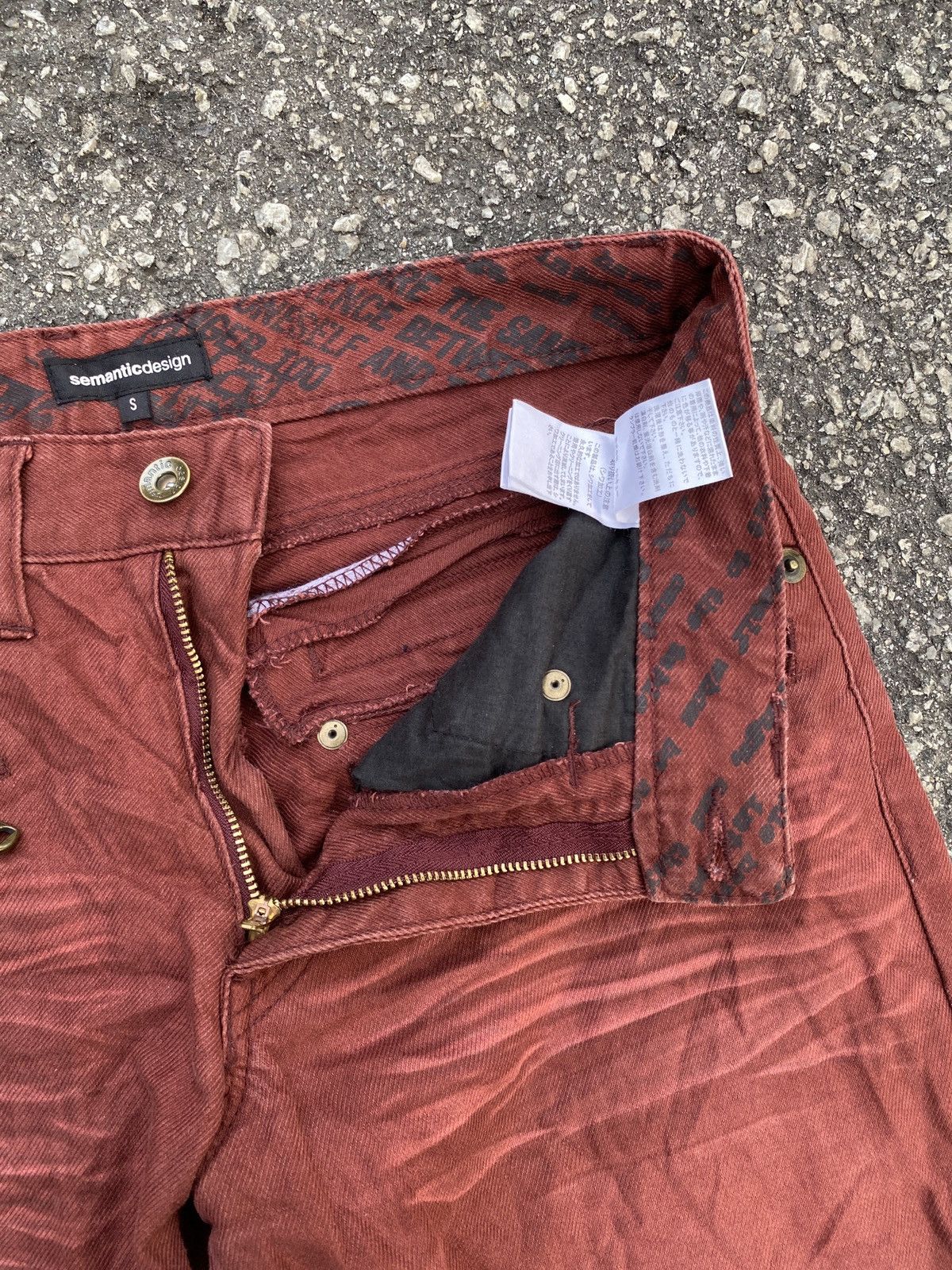 Japanese Brand × semanticdesign 2000s Semantics Design Claw Marks Double Zip Jeans Size US 29 - 14 Thumbnail