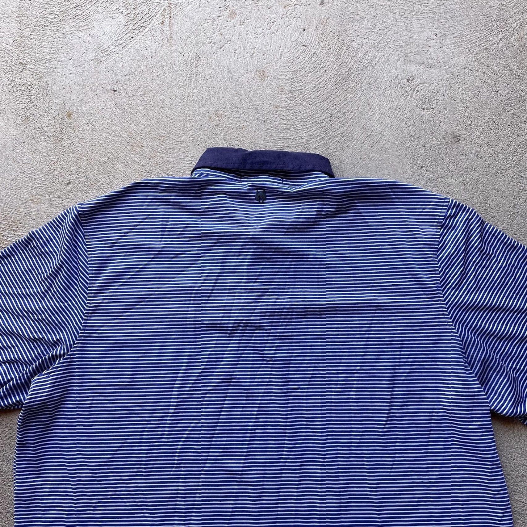 Vintage Greyson Polo Shirt 2XL Mens Blue Striped Short Sleeve Casual Golf Wolf Classic Sports Size US XXL / EU 58 / 5 - 5 Thumbnail