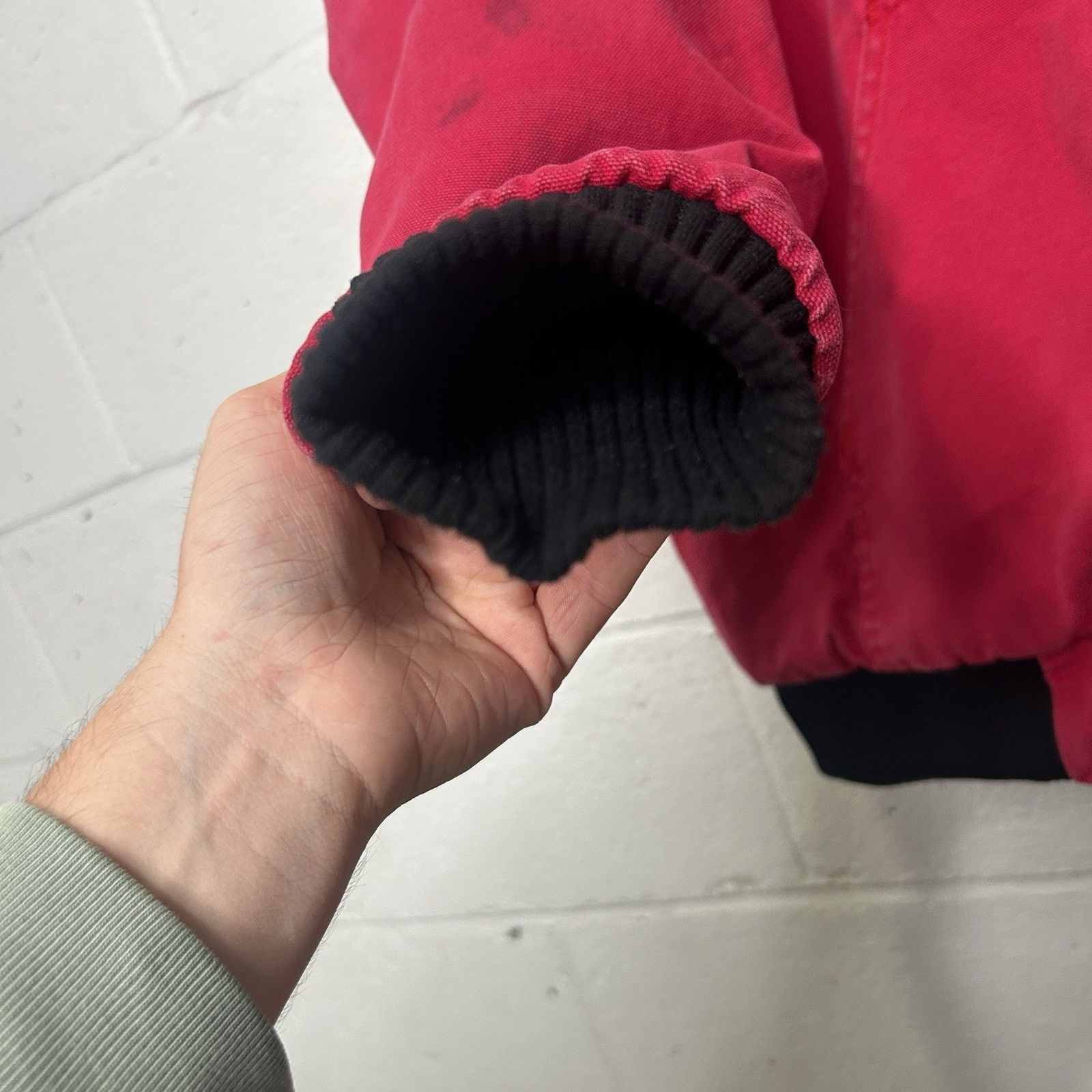 Vintage Vintage Polar King Quilted Canvas Hooded Jacket “Red Black” Size US L / EU 52-54 / 3 - 5 Thumbnail