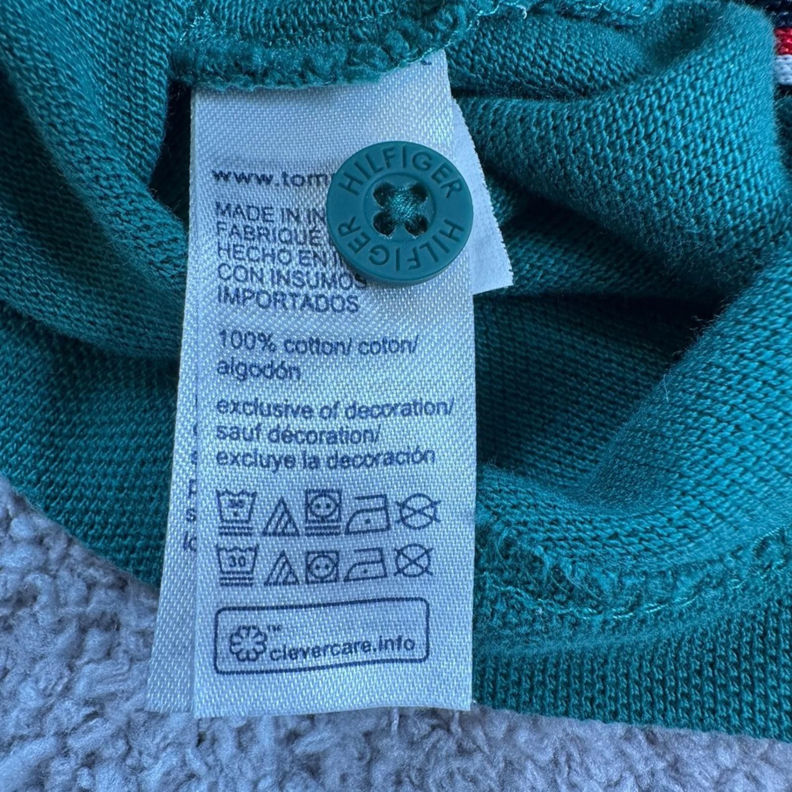 Tommy Hilfiger Tommy Hilfiger Men's Green Regular Fit Polo Shirt XL Logo Size US XL / EU 56 / 4 - 7 Thumbnail
