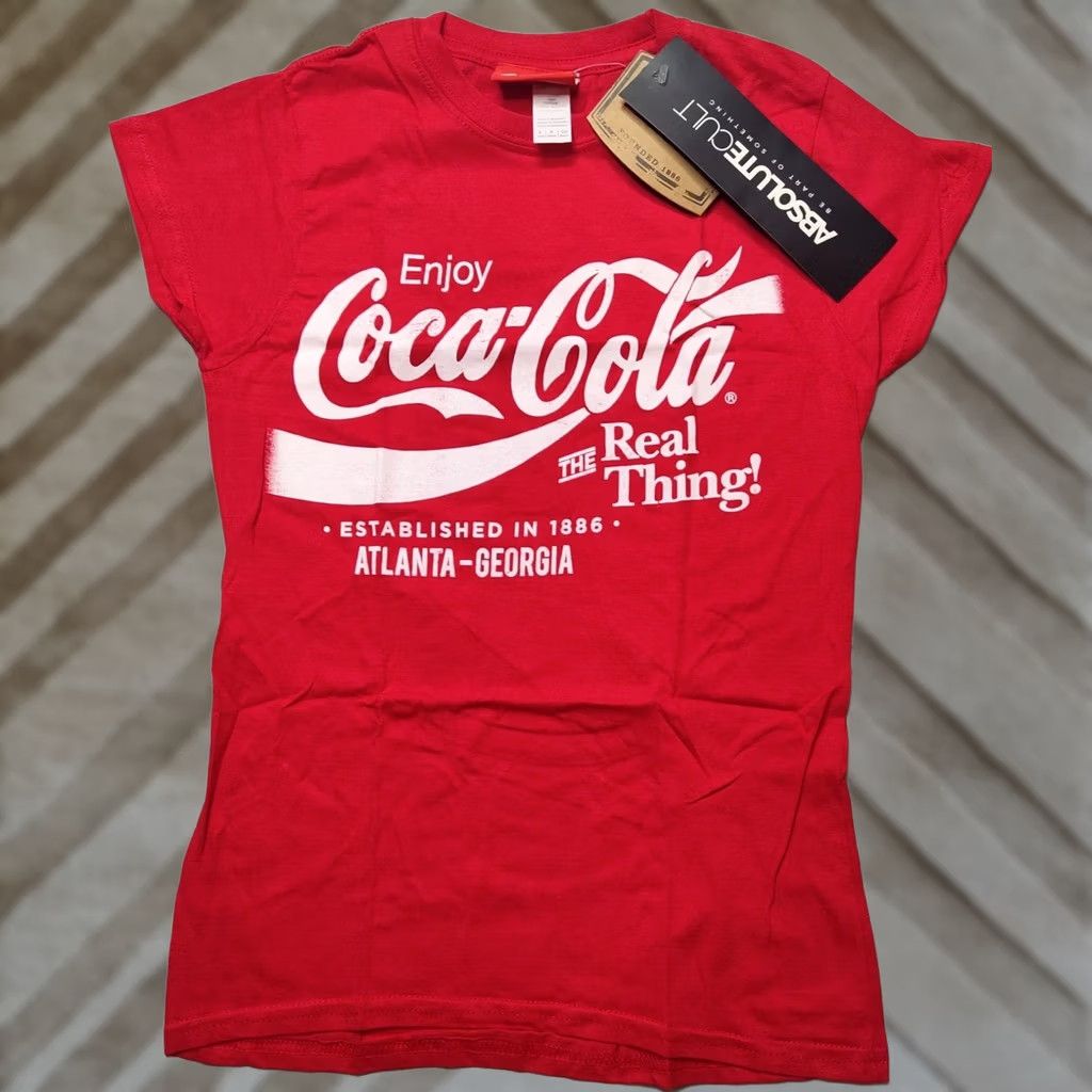 Vintage VINTAGE COCA-COLA ABSOLUTE CULT T-Shirt WOMEN Red S/Small Cotton Logo Short Sleeve Crew Neck 100% Cotton Size S / US 4 / IT 40 - 1 Thumbnail