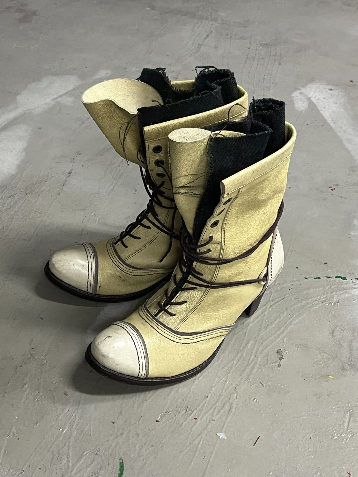 KMRii Vintage Alfredo Bannister Chloe Style Fold Boots With Heels Size US 5 / IT 35 - 3 Thumbnail