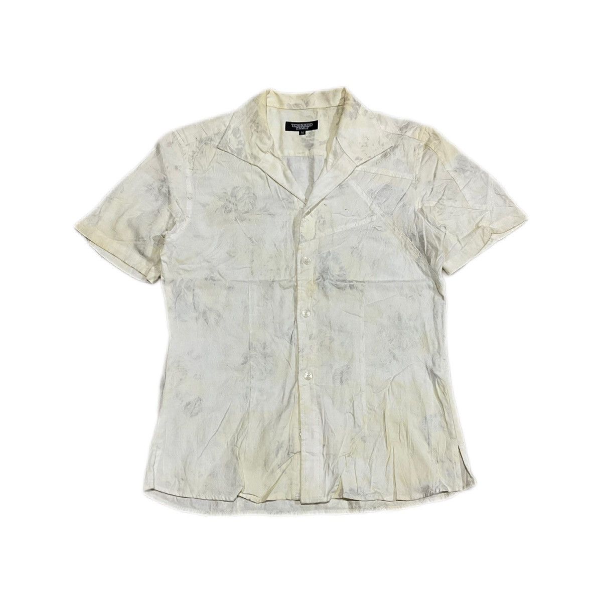 If Six Was Nine × Japanese Brand × Tornado Mart 🔥Sick Y2K Tornado Mart Shirt Floral Embossed Size US S / EU 44-46 / 1 - 1 Thumbnail