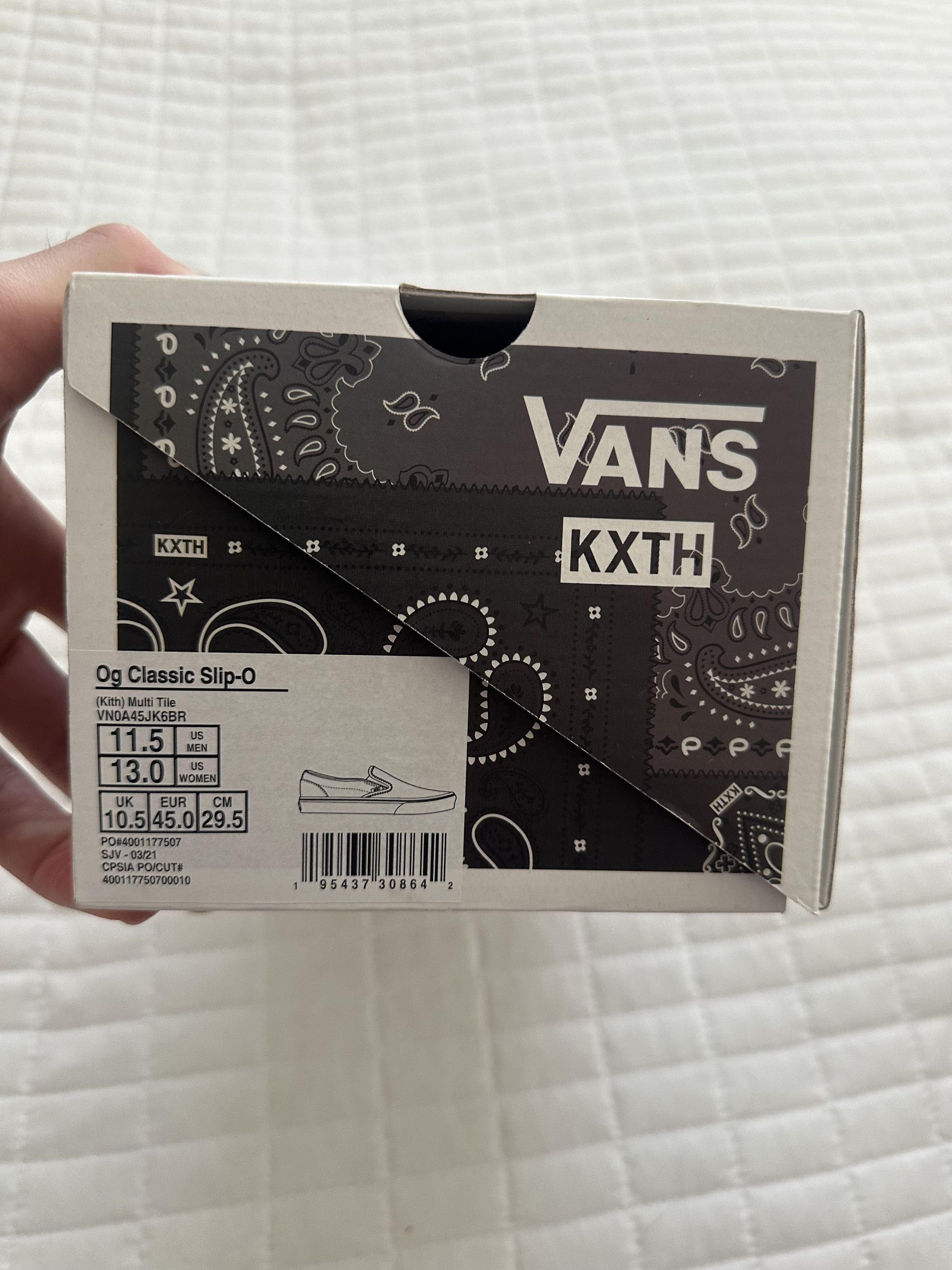 Kith × Vans NEW* KITH VANS OG CLASSIC SLIP ON 10TH MULTI TILE Size US 11.5 / EU 44-45 - 3 Thumbnail
