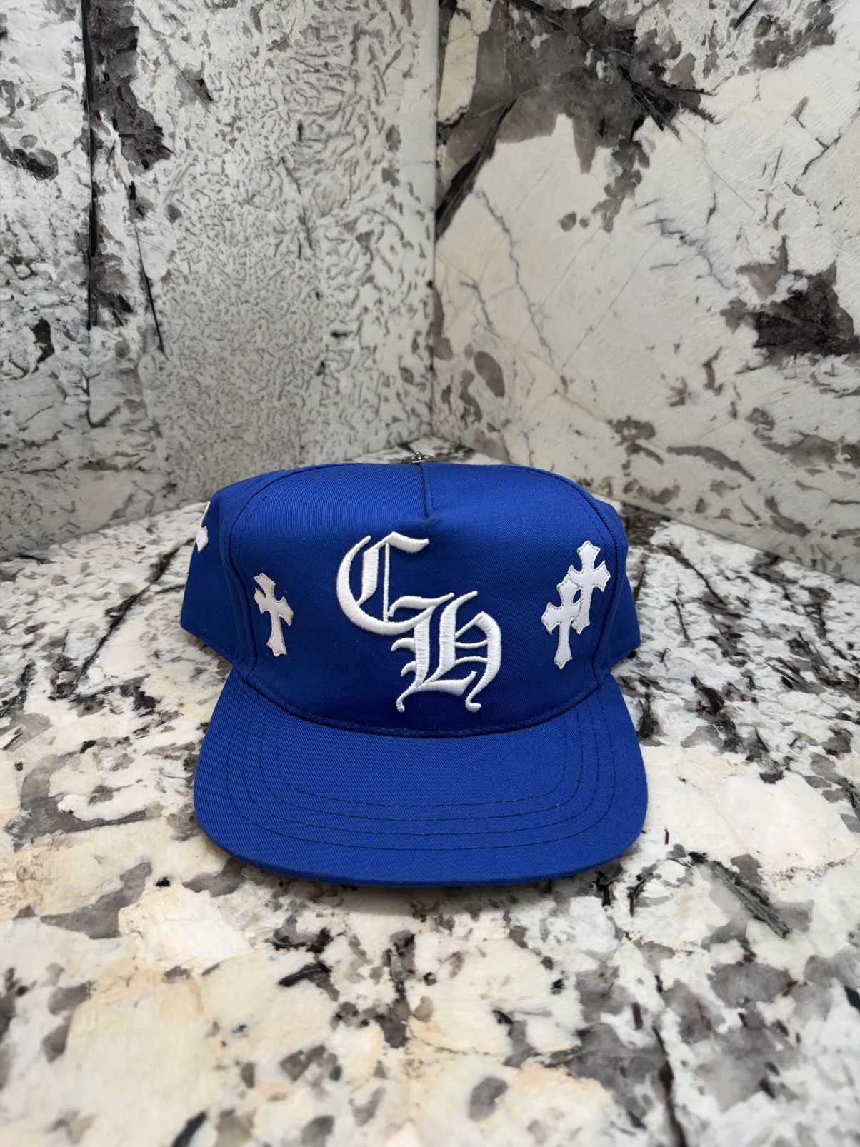 Chrome Hearts Chrome Hearts Cross Patch Hat Blue White Baseball Cap Size ONE SIZE - 1 Thumbnail