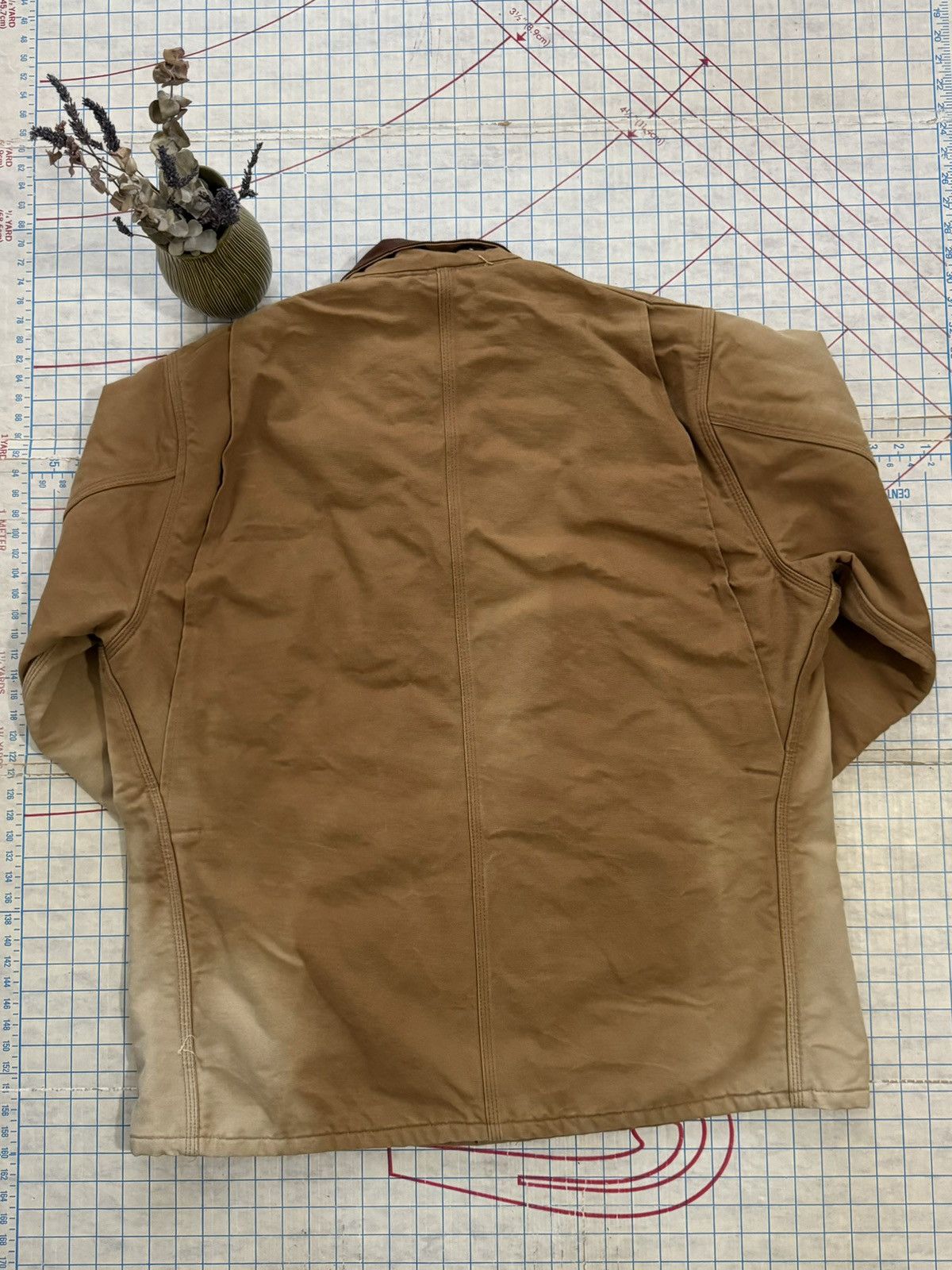 Carhartt × Vintage Carhartt Chore Coat Duck Canvas Nice Fade Blanket Lined Barn Size US XL / EU 56 / 4 - 9 Thumbnail