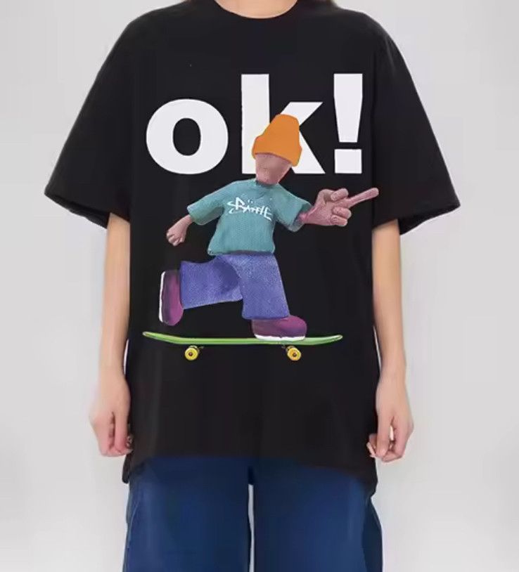Japanese Brand Streetwear Y2K Vintage OK Skateboard Print T-Shirt Punk Tees Size US L / EU 52-54 / 3 - 1 Thumbnail
