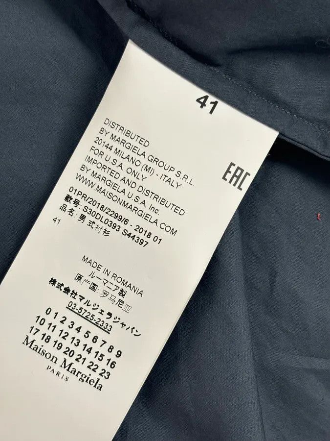 Maison Margiela SS2018 Maison Margiela Dark Grey Signature Short Sleeves Shirt Size US M / EU 48-50 / 2 - 10 Thumbnail