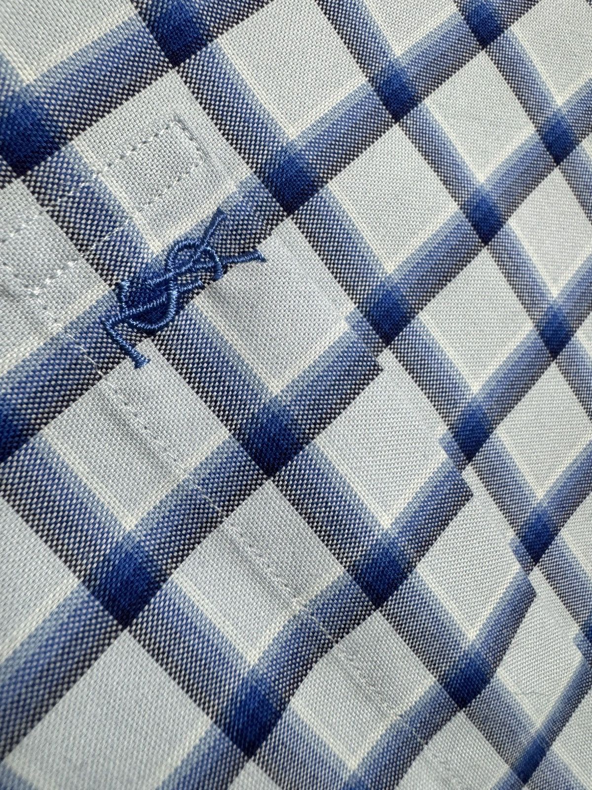 Yves Saint Laurent Yves Saint Laurent YSL Checked Button Up Short Sleeve Shirt Size US L / EU 52-54 / 3 - 6 Thumbnail