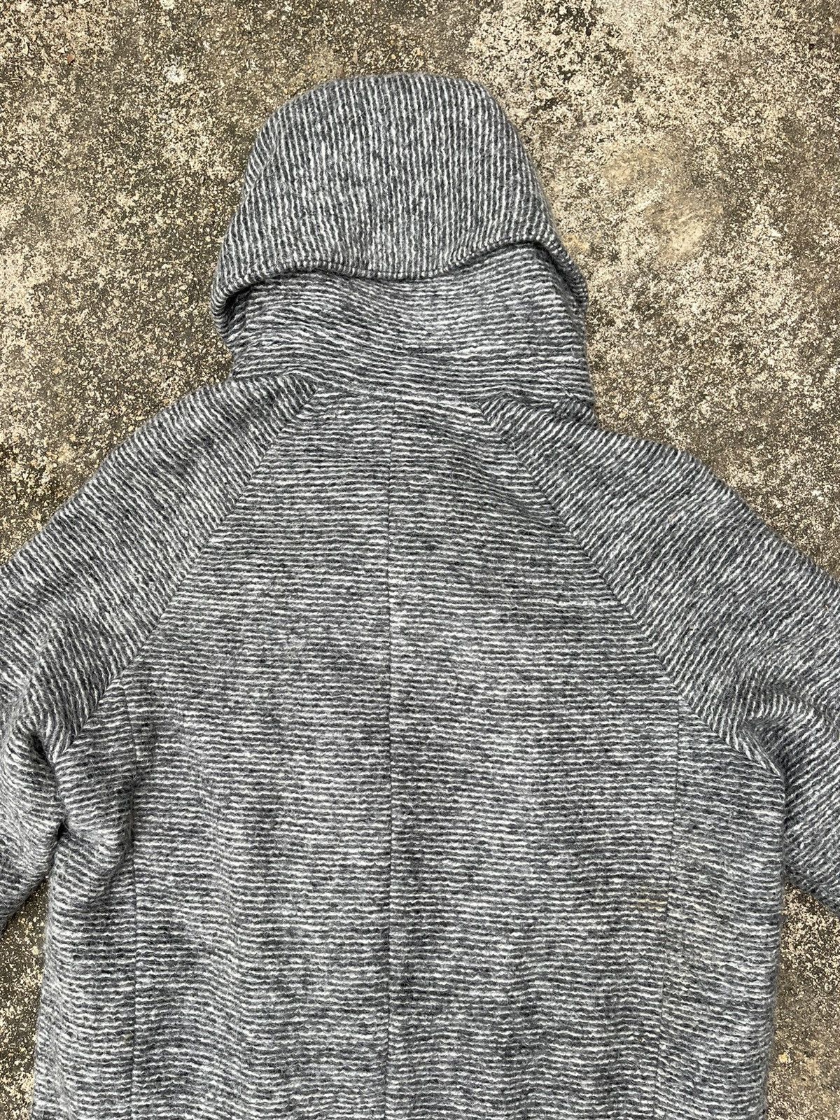 Japanese Brand Nouvelle et Chic Hooded Wool Blend Coat 38 Gray Size XS / US 0-2 / IT 36-38 - 8 Thumbnail