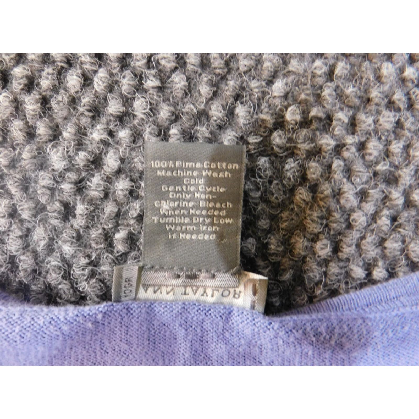 Ann Taylor Ann Taylor Sweater Cardigan XS Womens Purple Rib Knit Button Stretch Crew Neck Solid Knit Size XS / US 0-2 / IT 36-38 - 7 Thumbnail