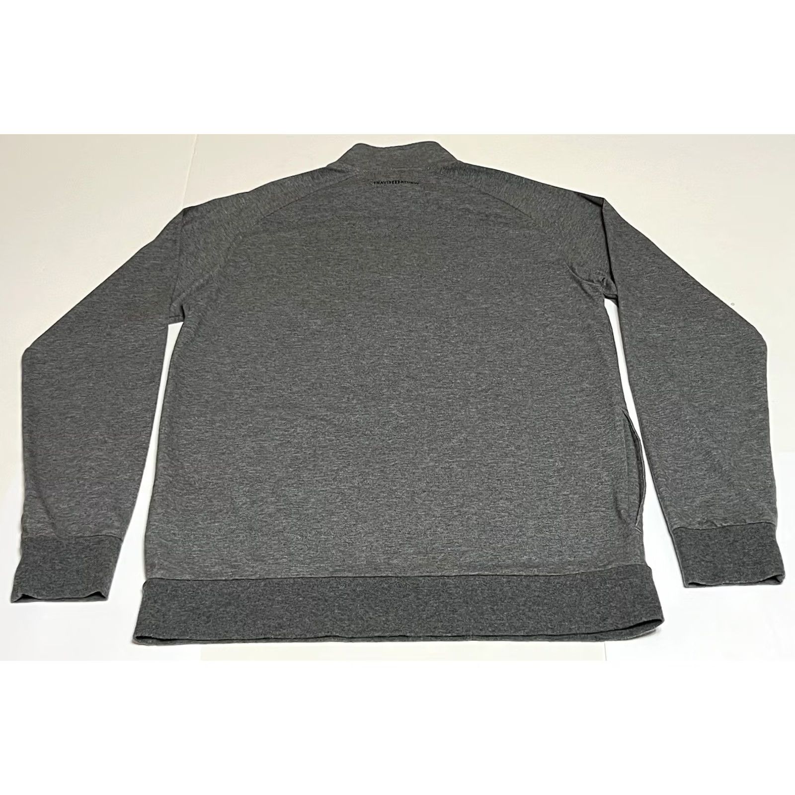 TravisMathew Travis Mathew Pullover Golf Sweater Mens Medium Gray 1/4 Zip Mock Neck Zip Logo Cotton Blend Shirt Size US M / EU 48-50 / 2 - 3 Thumbnail