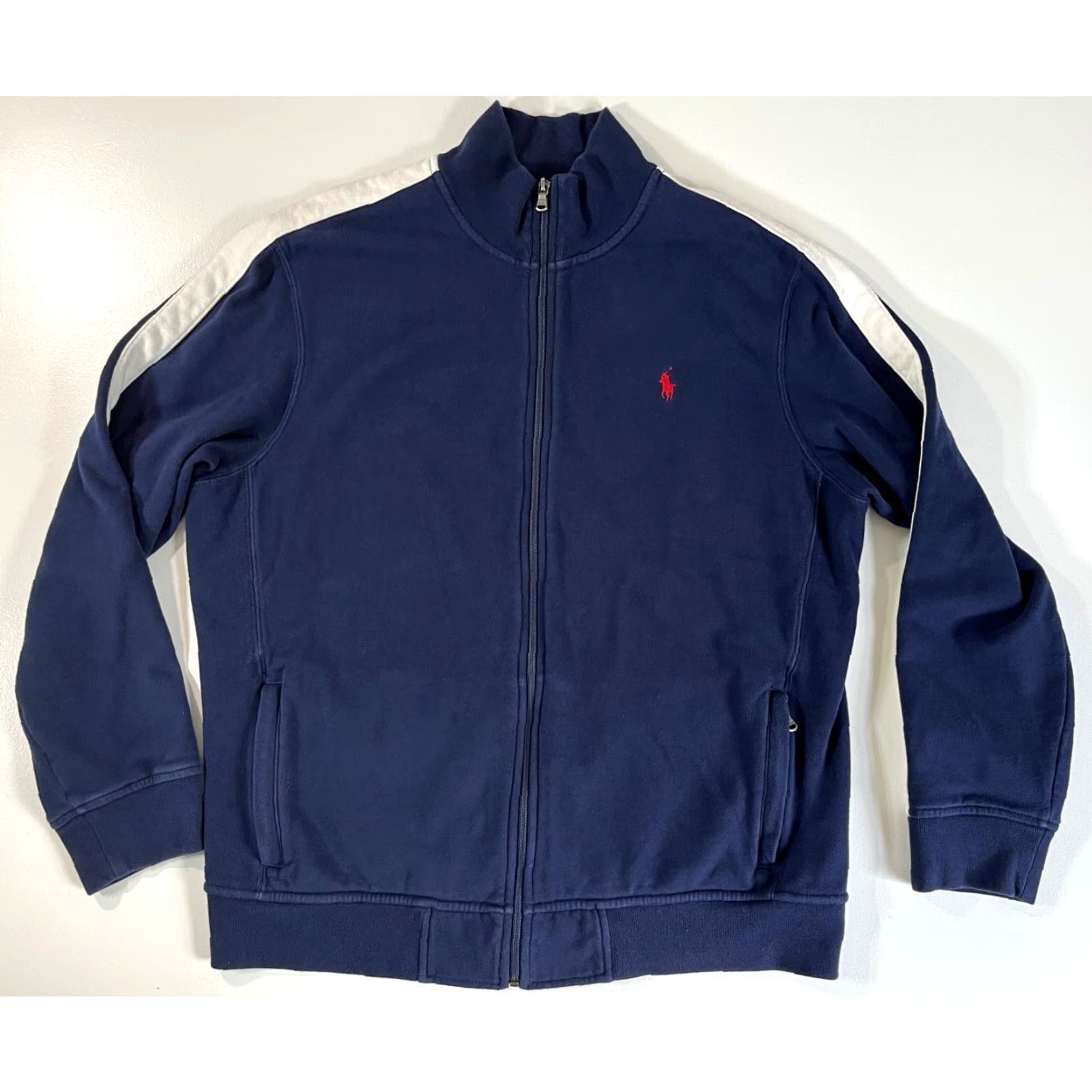Polo Ralph Lauren Polo Ralph Lauren Jacket Men’s Track Jacket XL Navy Solid Full Zip Pockets Embroidered Vintage Style Size US XL / EU 56 / 4 - 3 Thumbnail